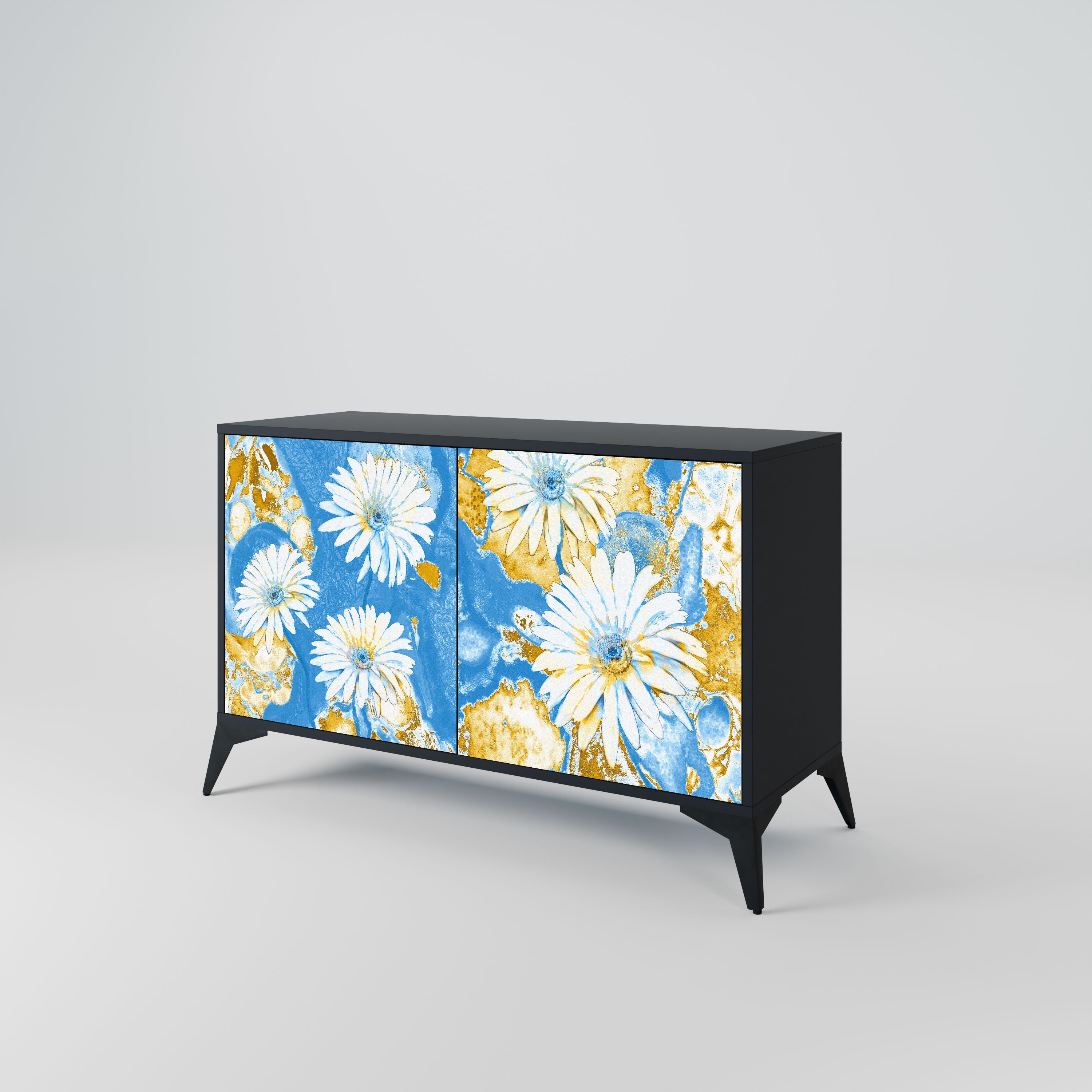 DAISY LUXE Komoda 2-drzwiowa korpus Czarny