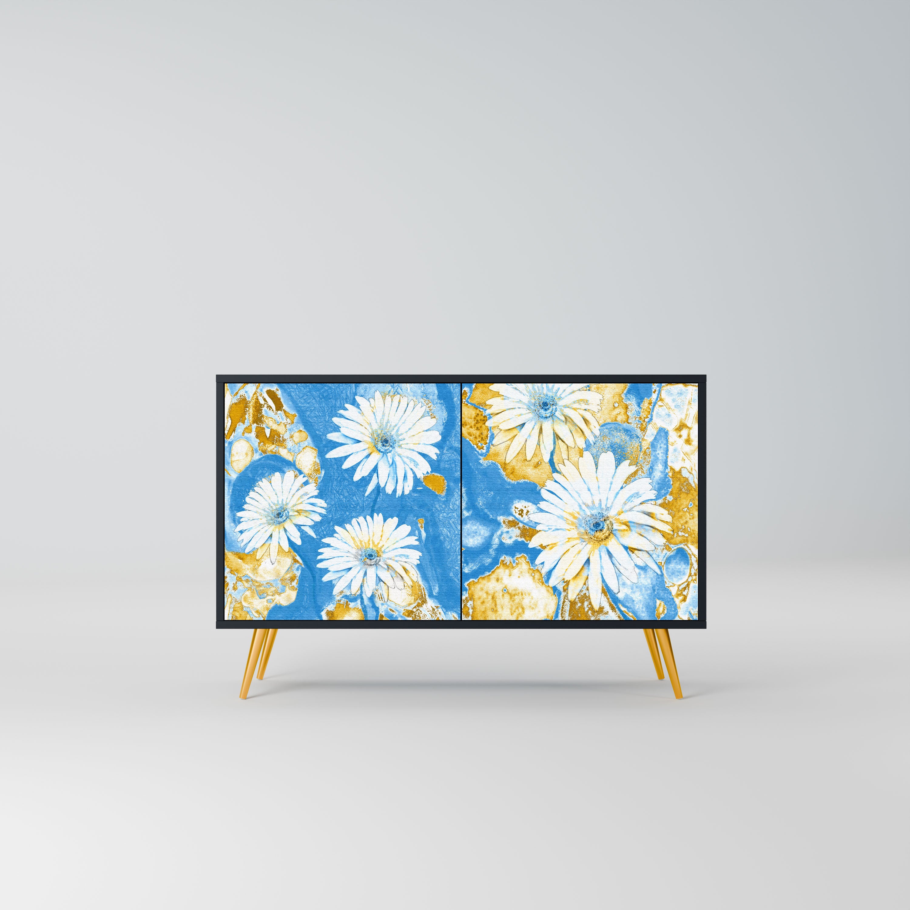 DAISY LUXE Komoda 2-drzwiowa korpus Czarny