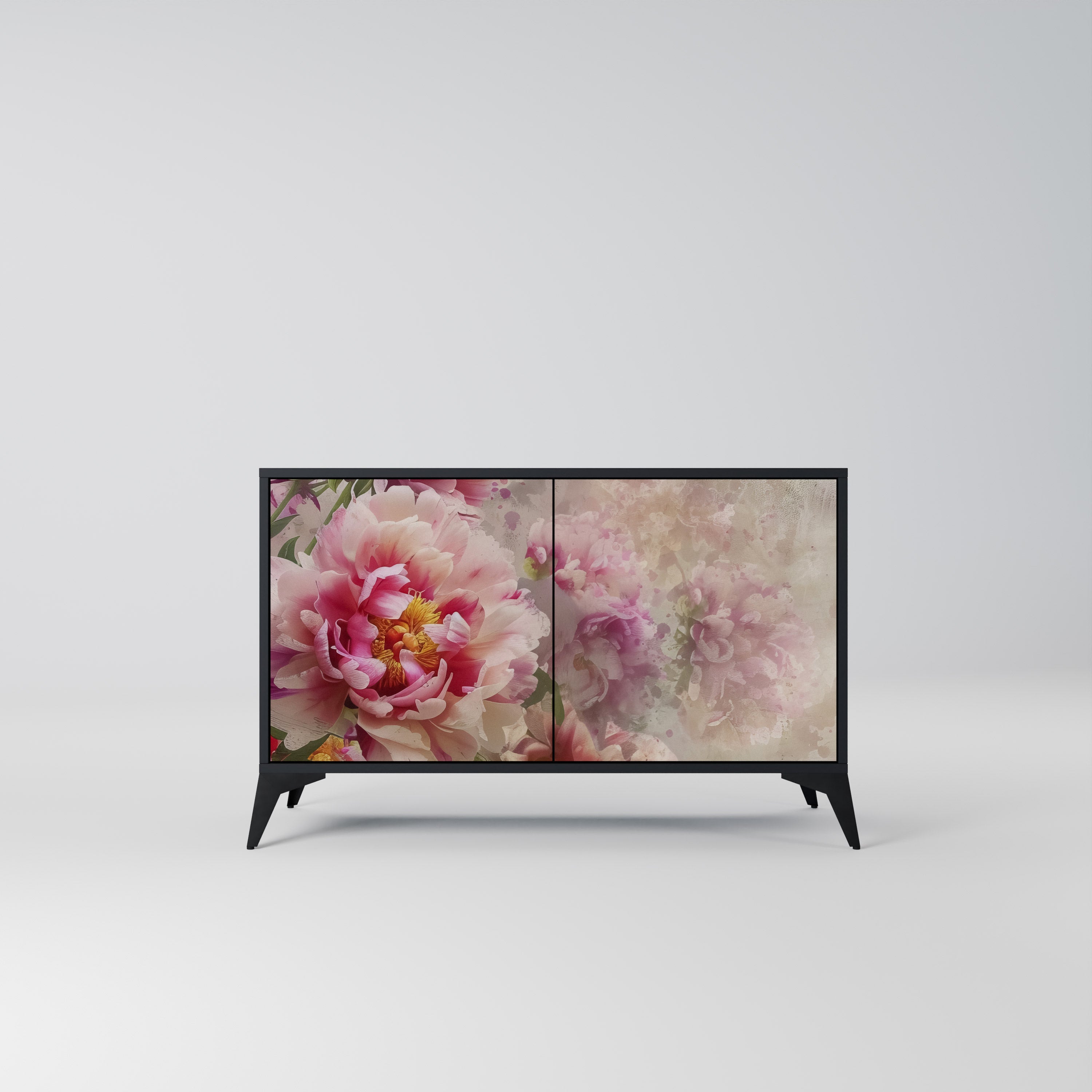 PEONY WHISPER Komoda 2-drzwiowa korpus Czarny