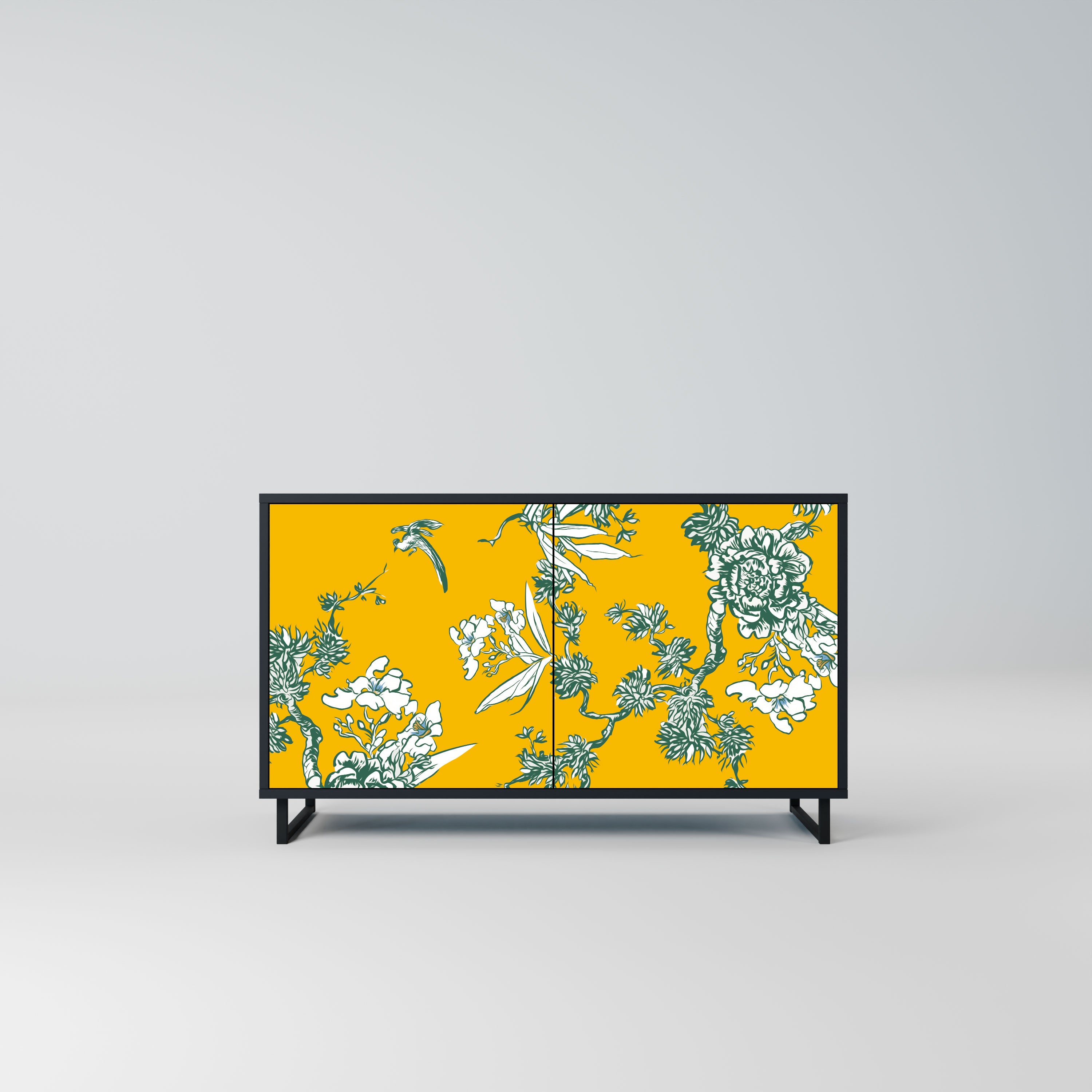 YELLOW CHINOISERIE Komoda 2-drzwiowa korpus Czarny