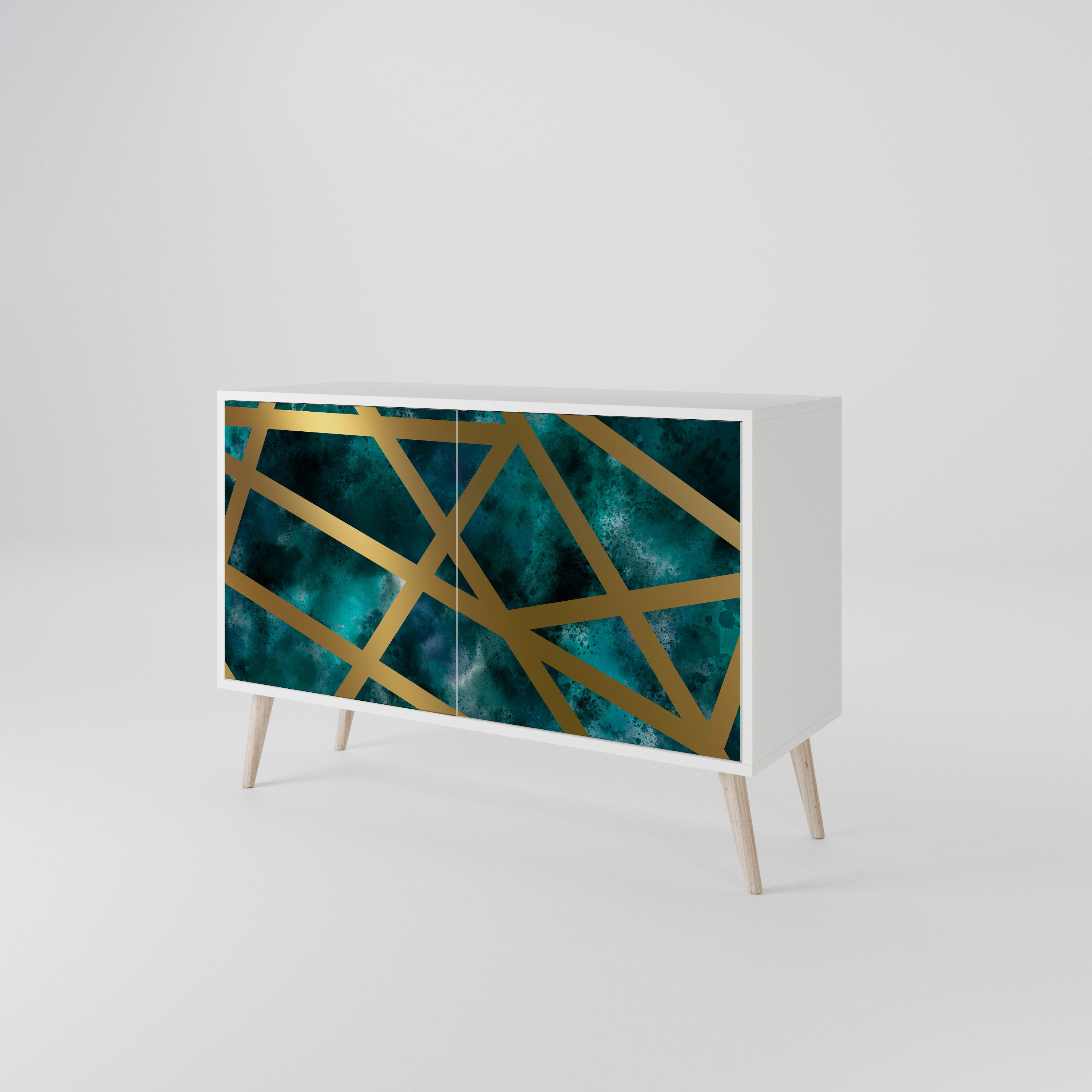 THE LABYRINTH OF GOLD Komoda 2-drzwiowa korpus Biały