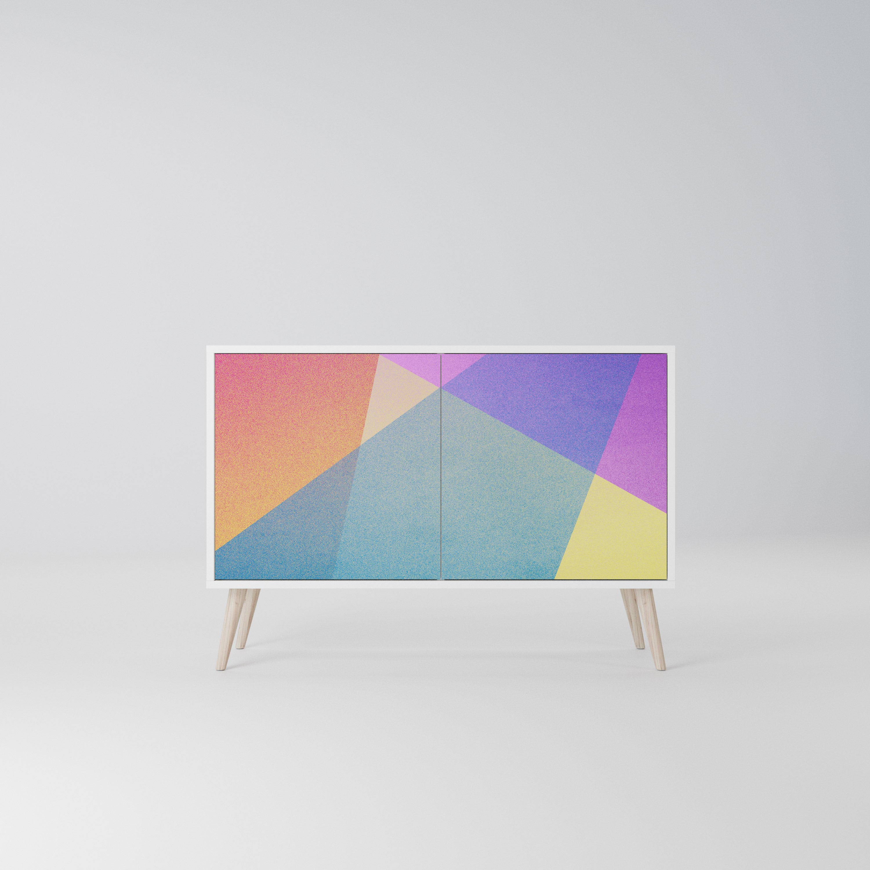BRIGHT GEOMETRY Komoda 2-drzwiowa korpus Biały
