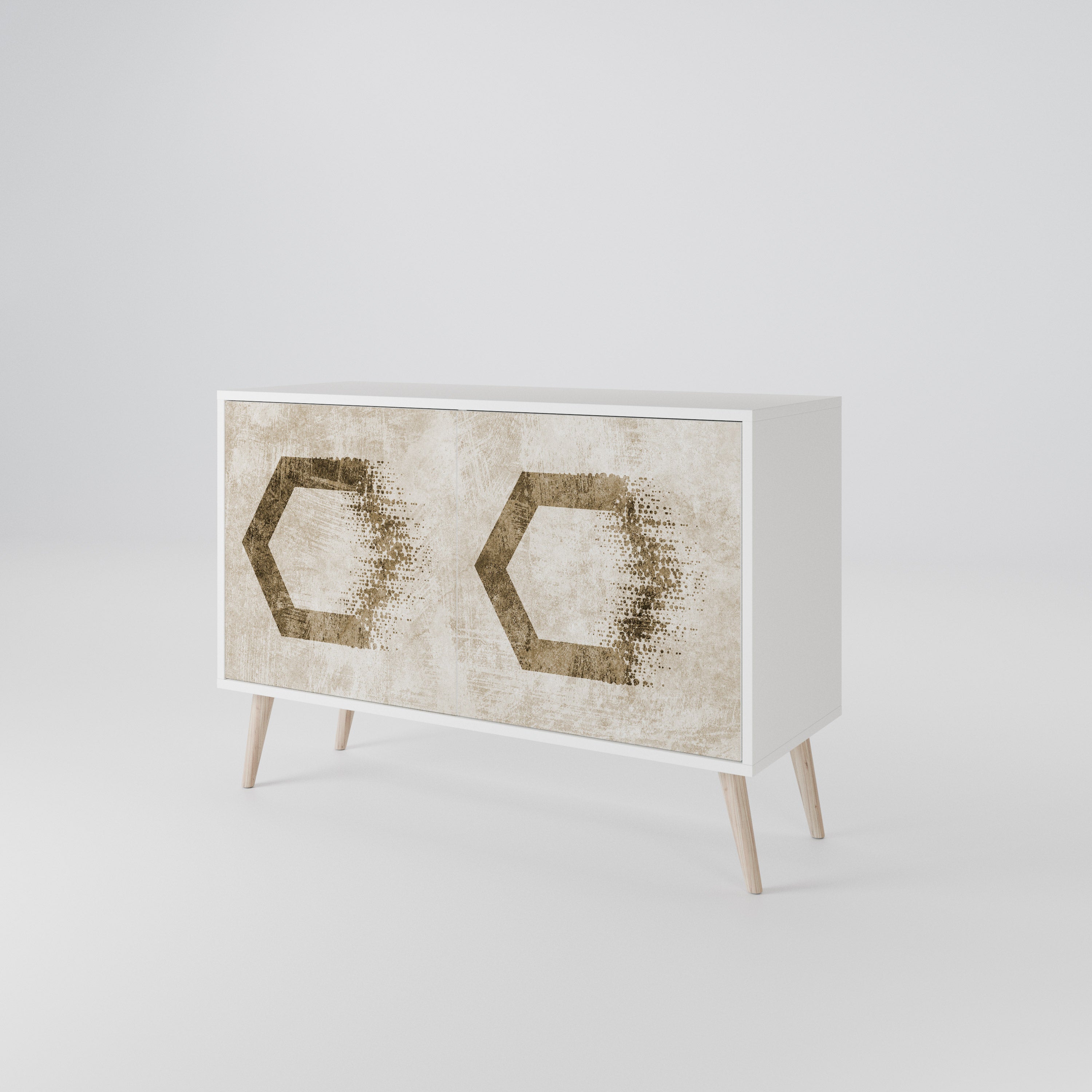 HEXAGONAL SHAPES Komoda 2-drzwiowa korpus Biały