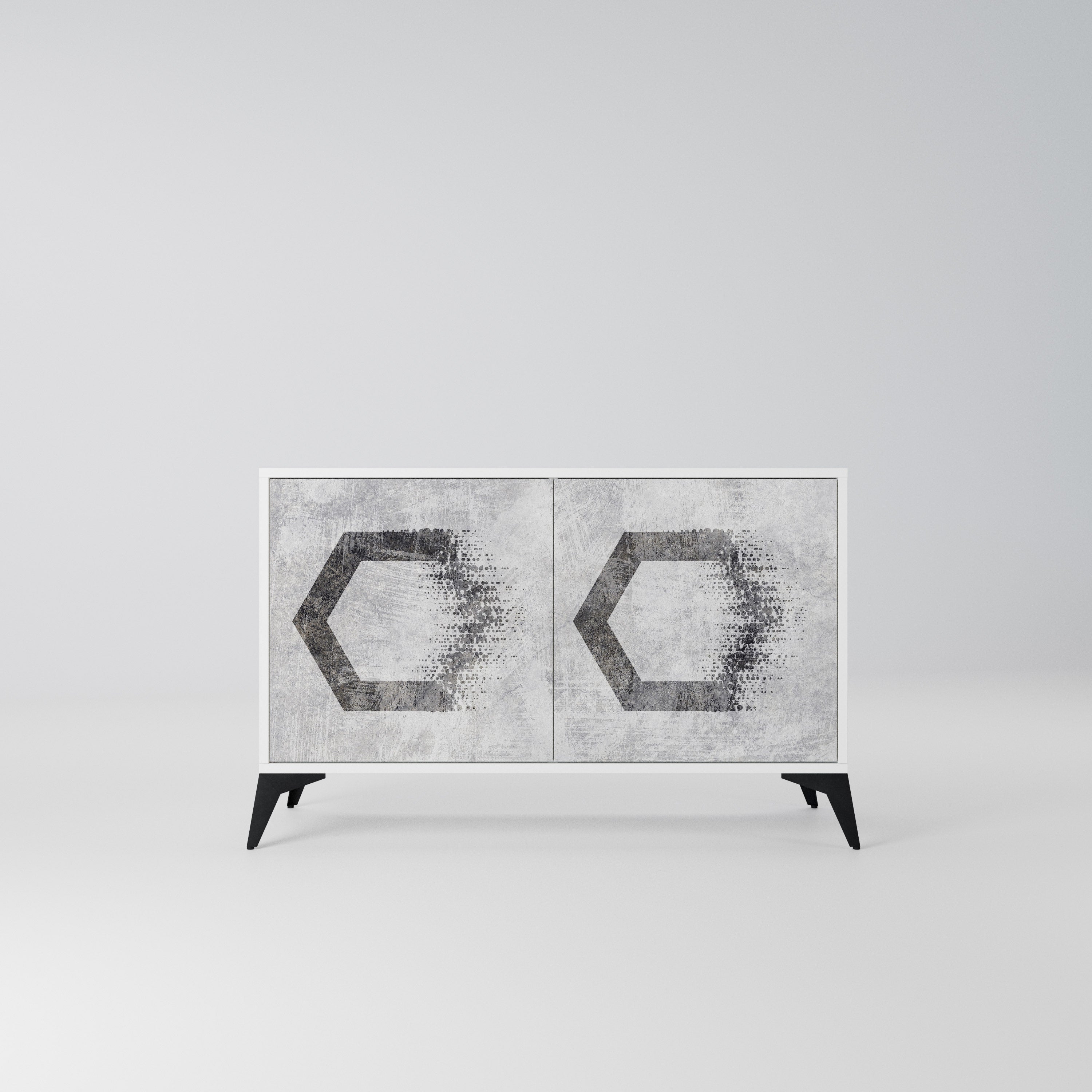 HEXAGONAL FIGURES Komoda 2-drzwiowa korpus Biały