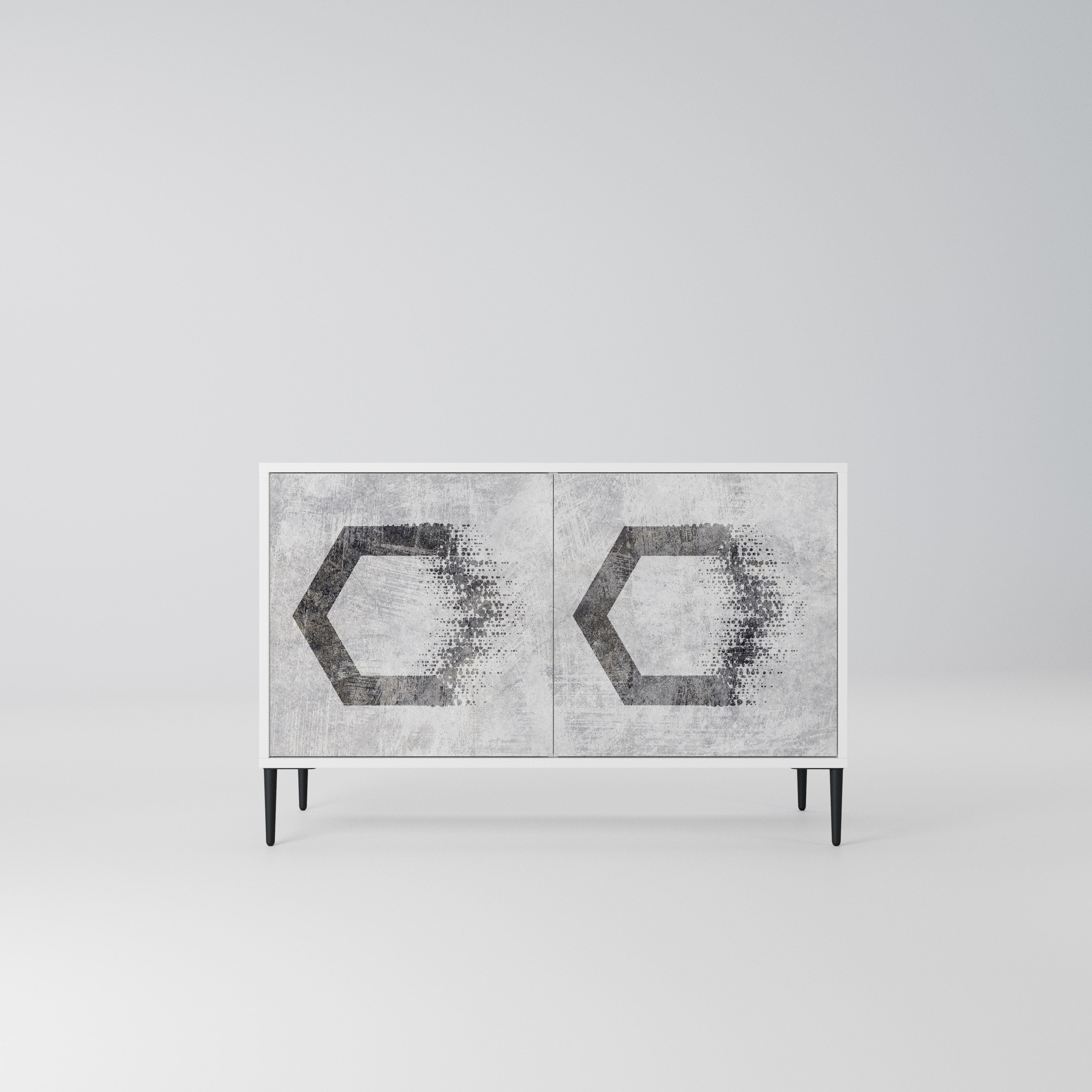 HEXAGONAL FIGURES Komoda 2-drzwiowa korpus Biały
