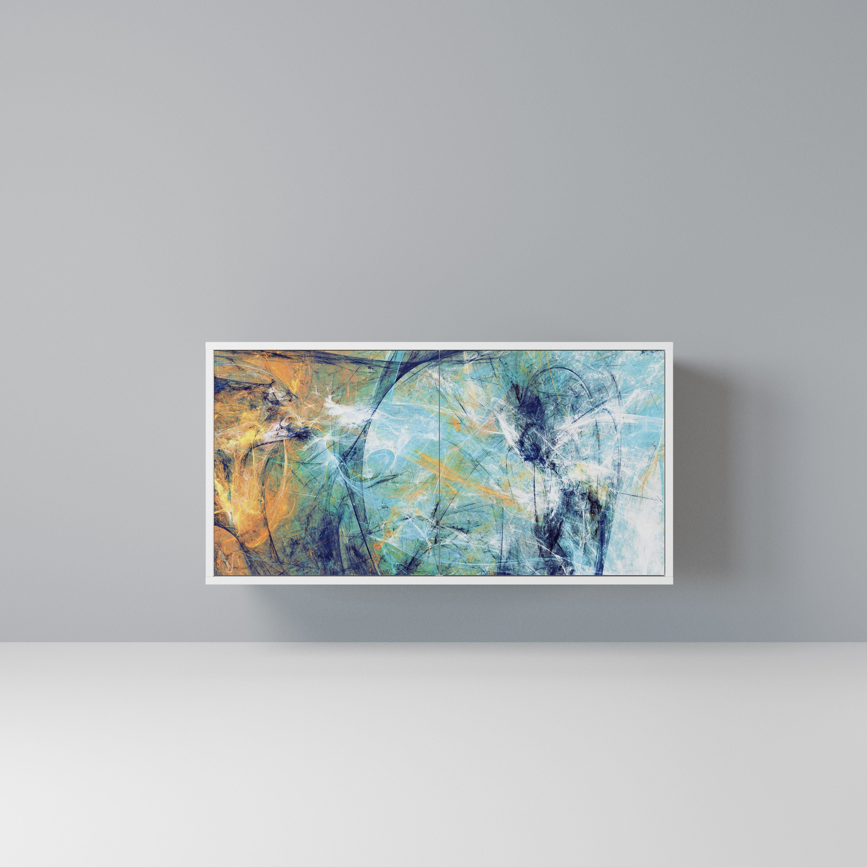 ABSTRACT THOUGHTS Komoda 2-drzwiowa korpus Biały