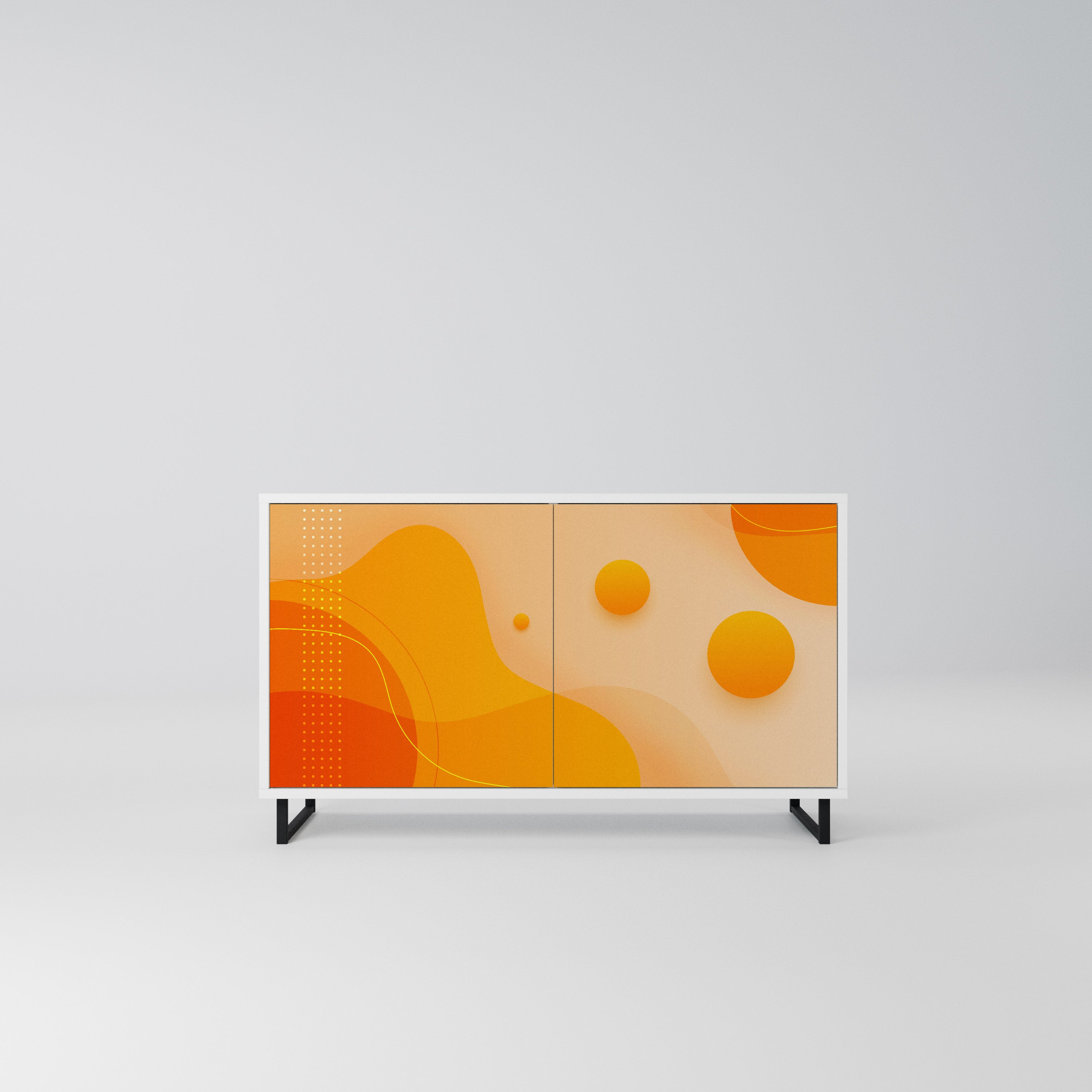 ORANGE ARRANGEMENT Komoda 2-drzwiowa korpus Biały