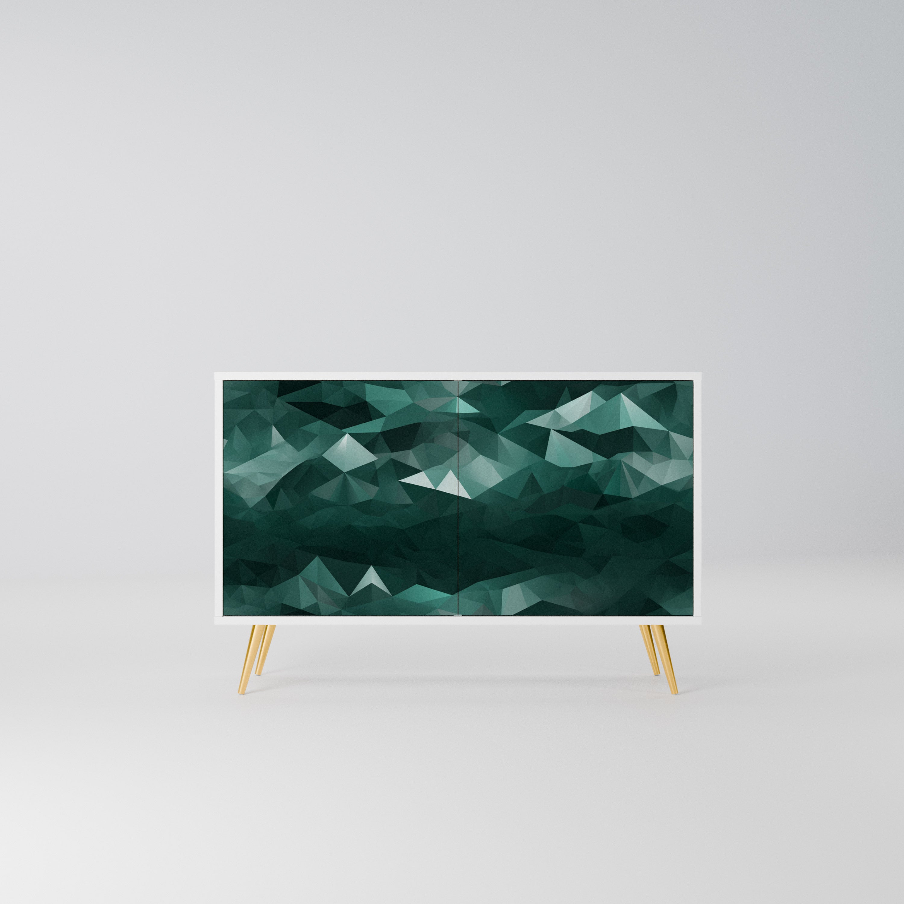 POLYGONAL FLOATING Komoda 2-drzwiowa korpus Biały