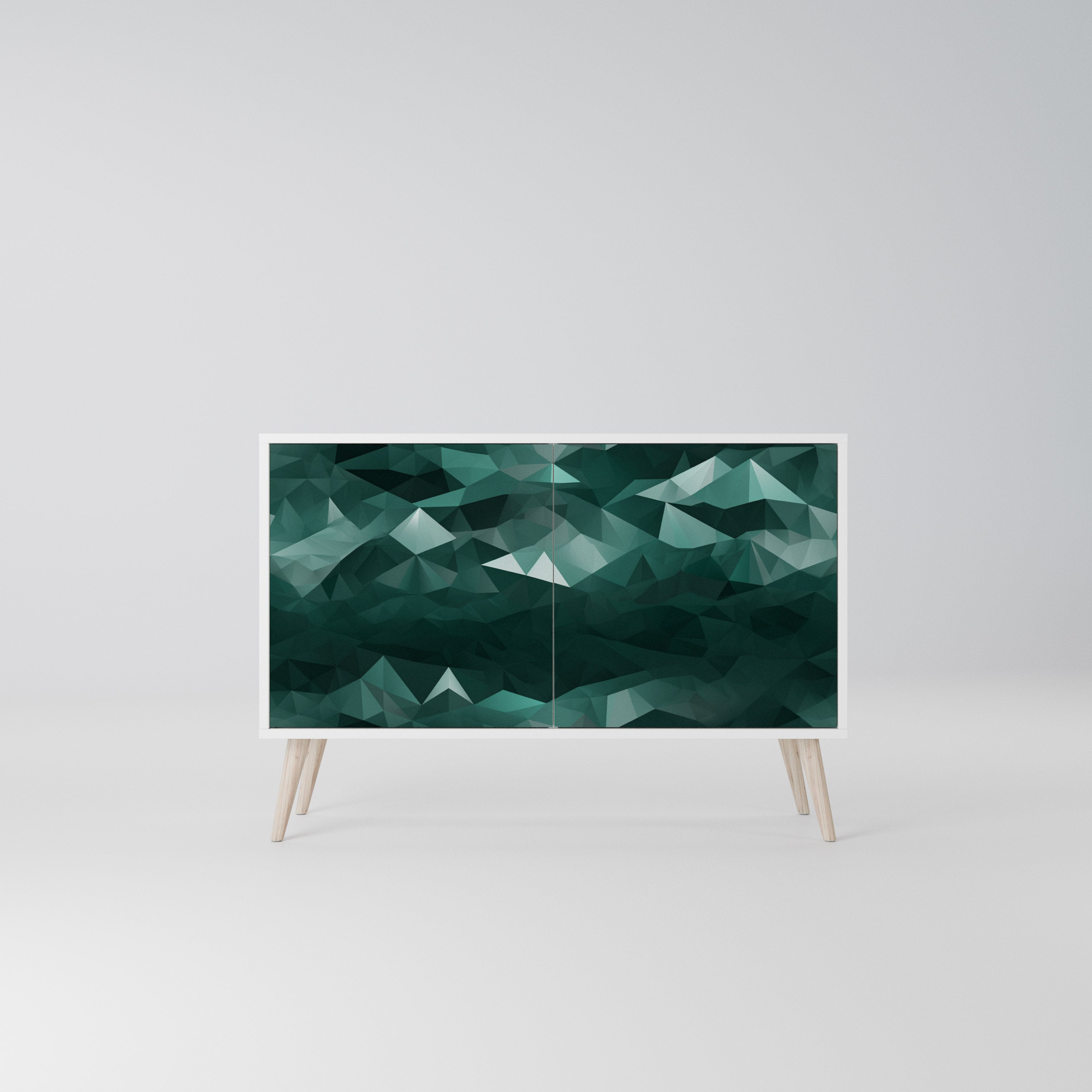 POLYGONAL FLOATING Komoda 2-drzwiowa korpus Biały