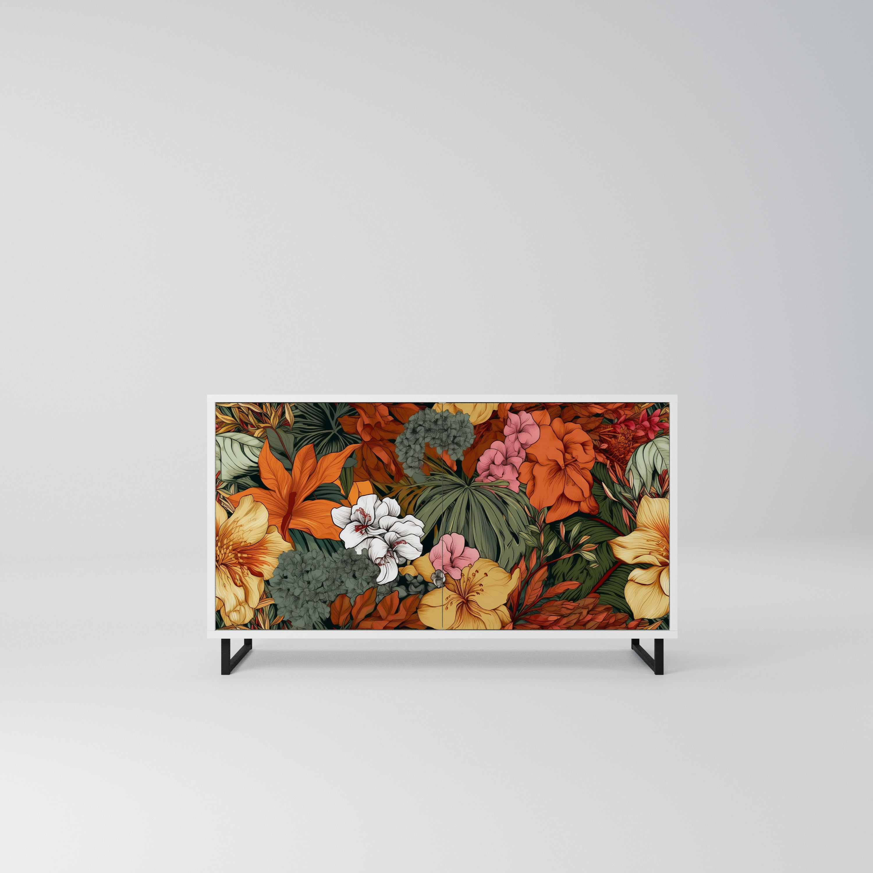 RADIANT FLORA Komoda 2-drzwiowa korpus Biały