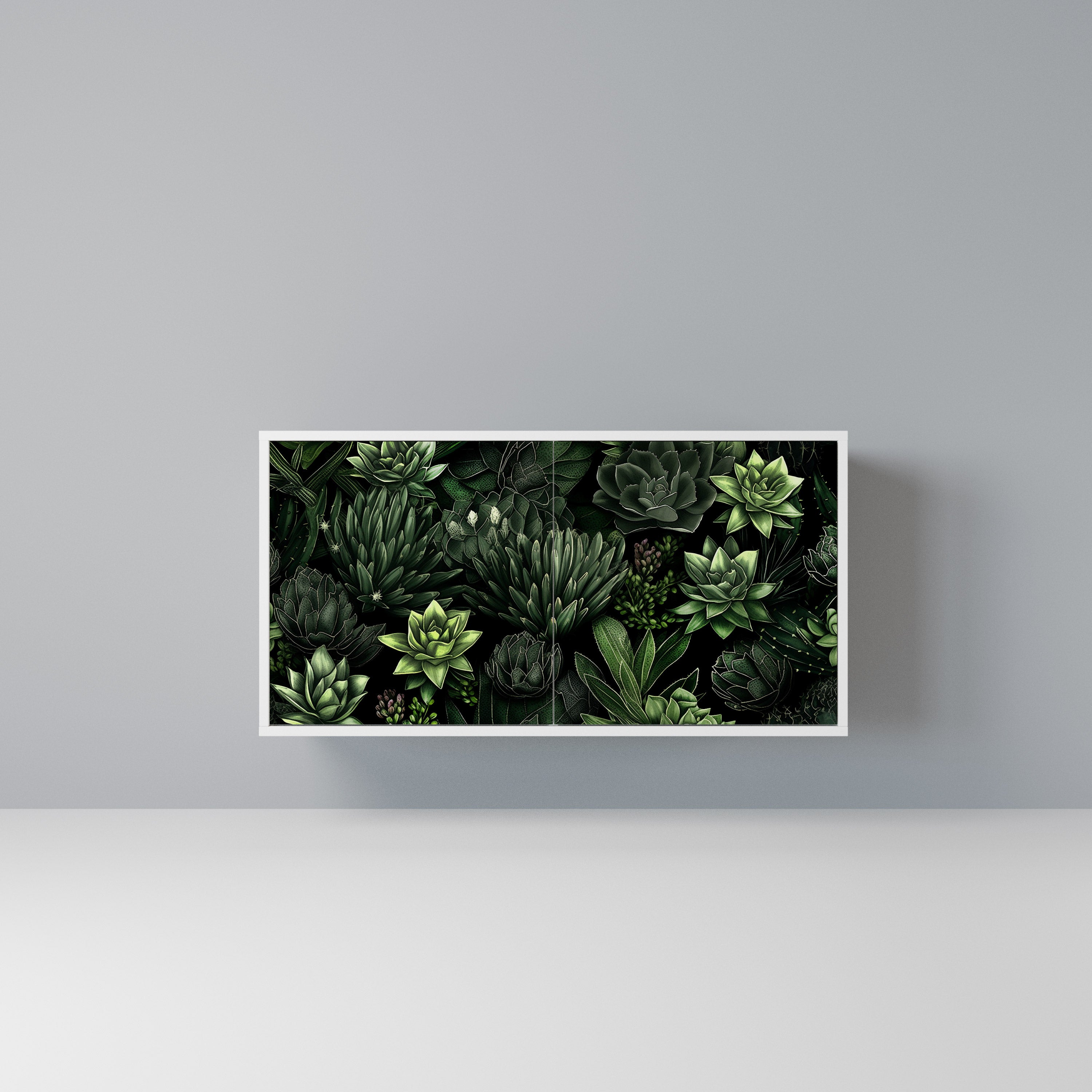 SUCCULENT JUNGLE Komoda 2-drzwiowa korpus Biały