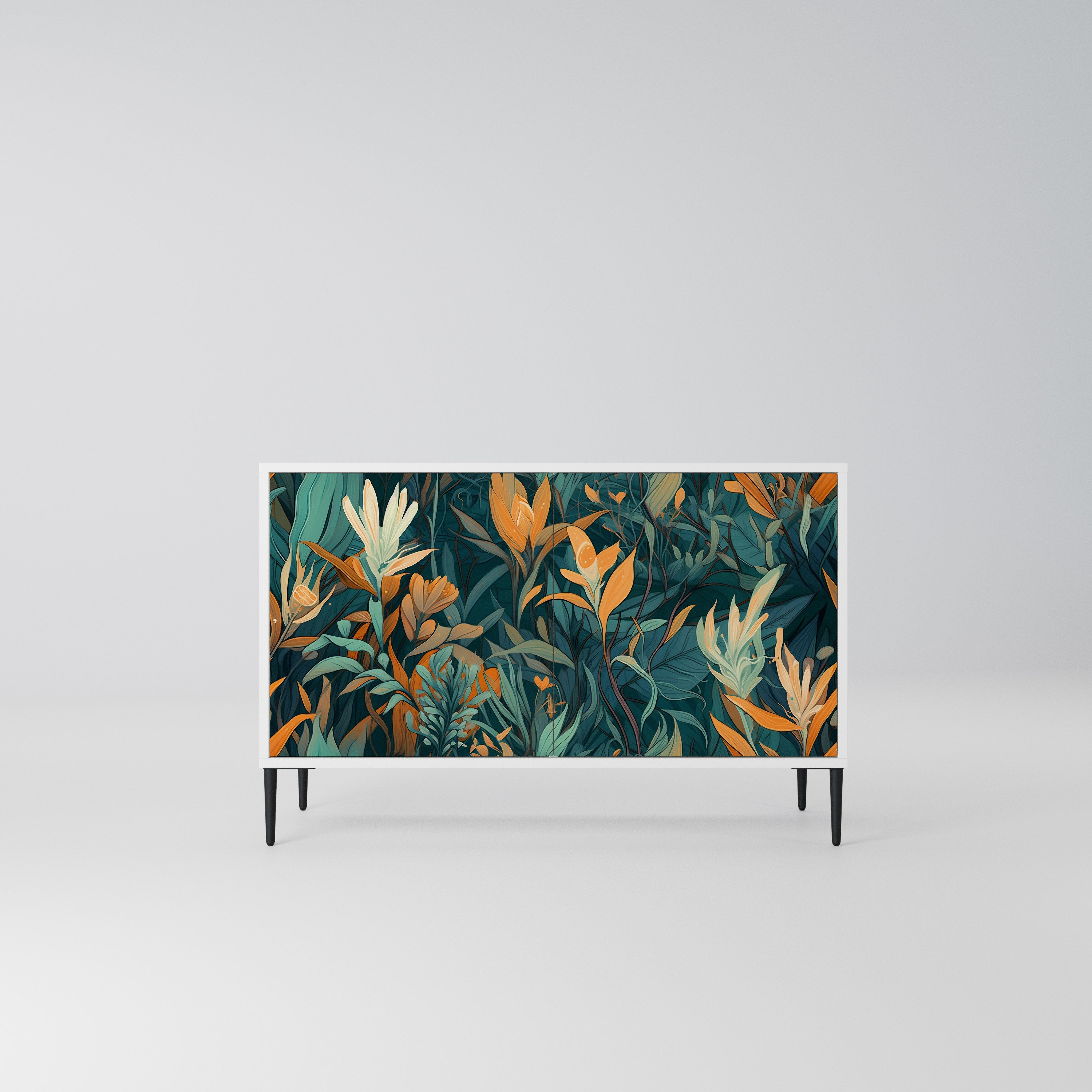 FLORAL SERENITY Komoda 2-drzwiowa korpus Biały