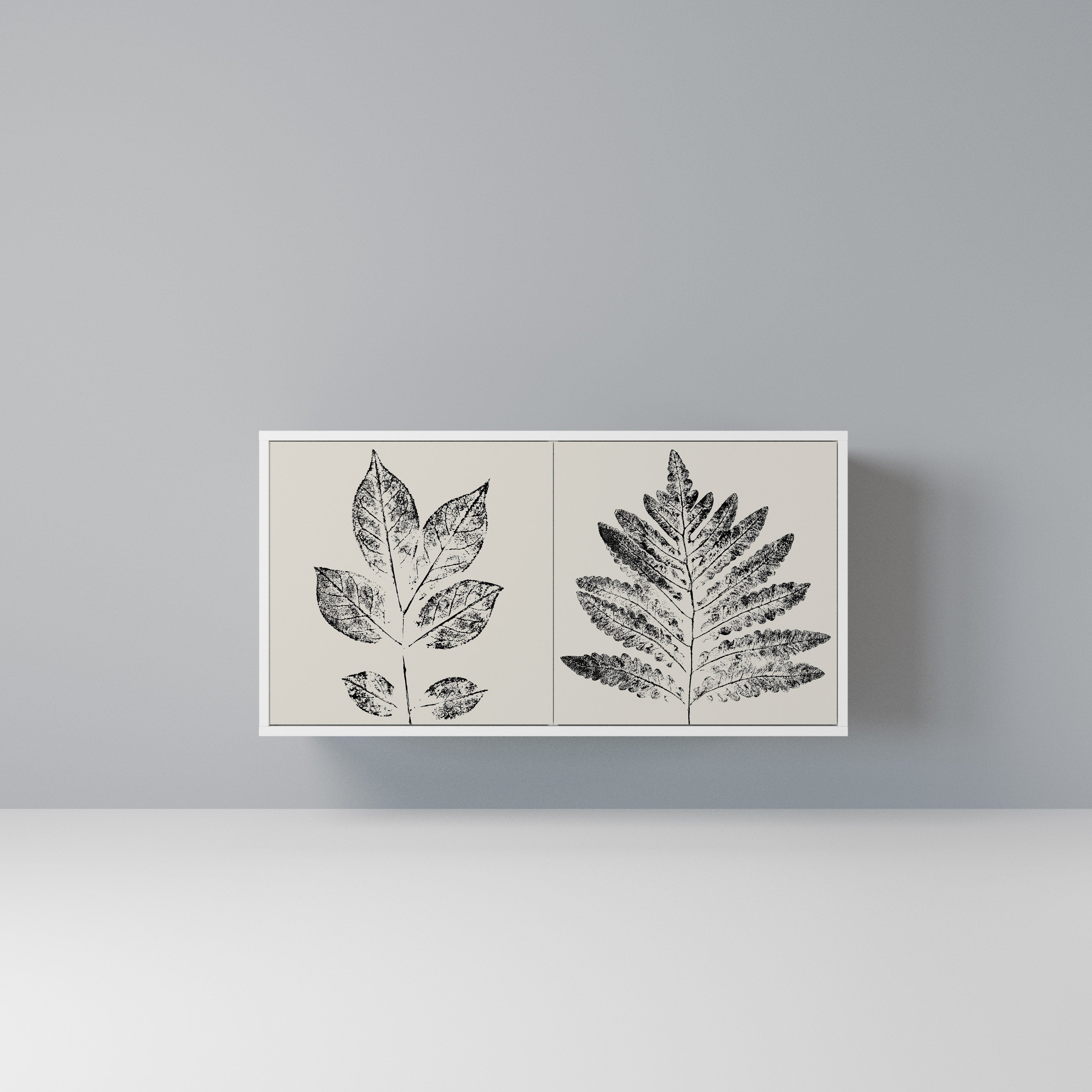 LEAFY STAMPS Komoda 2-drzwiowa korpus Biały