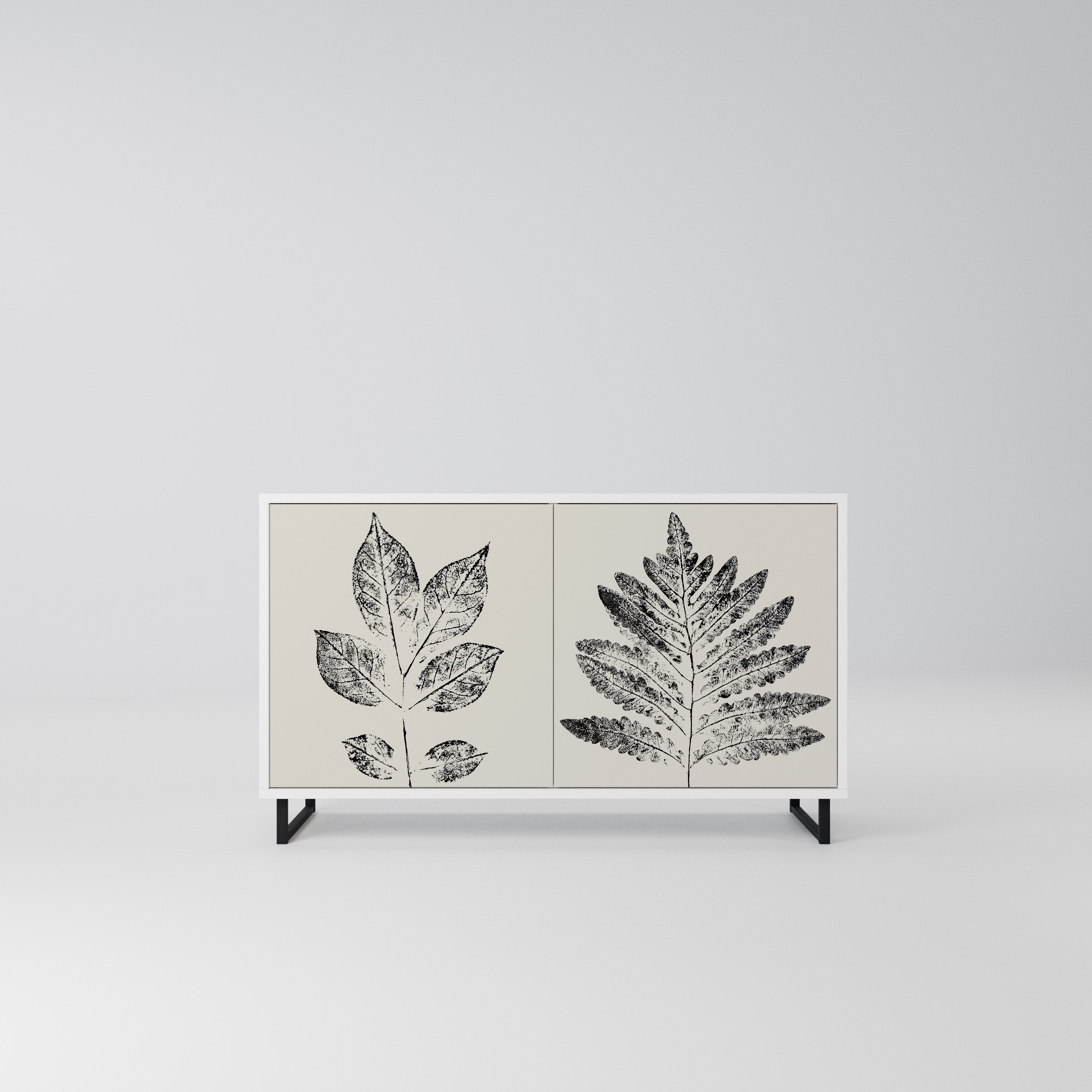 LEAFY STAMPS Komoda 2-drzwiowa korpus Biały