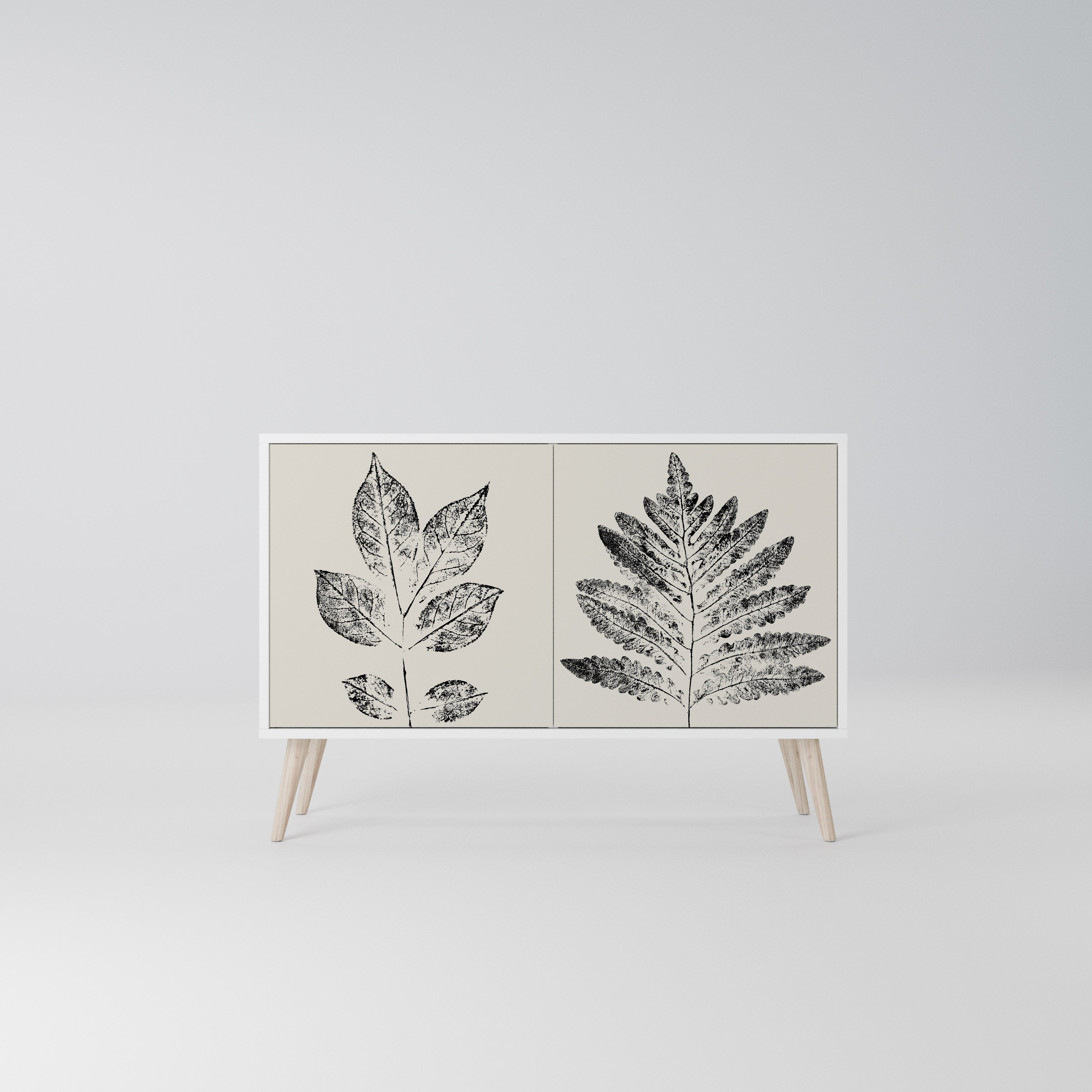 LEAFY STAMPS Komoda 2-drzwiowa korpus Biały
