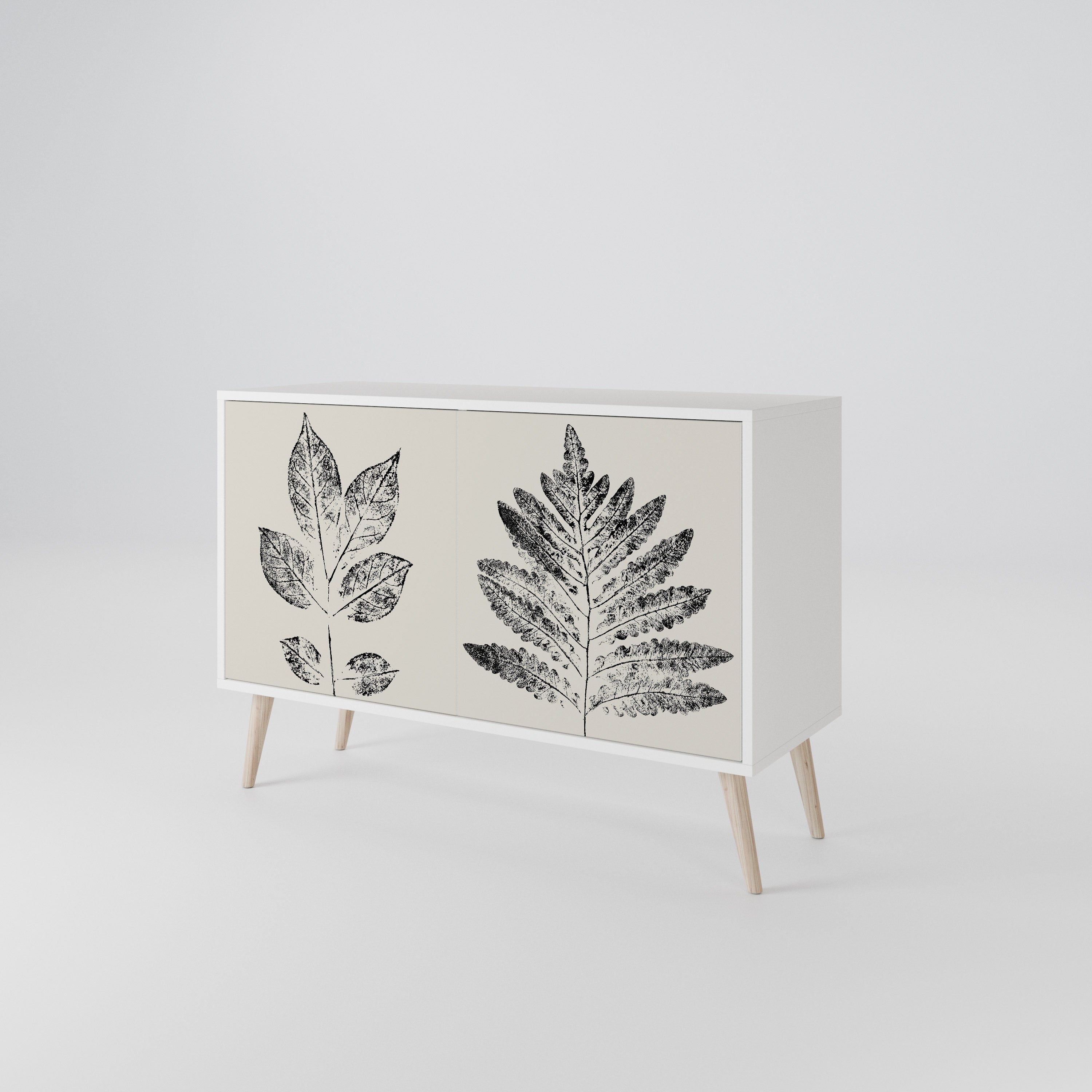 LEAFY STAMPS Komoda 2-drzwiowa korpus Biały