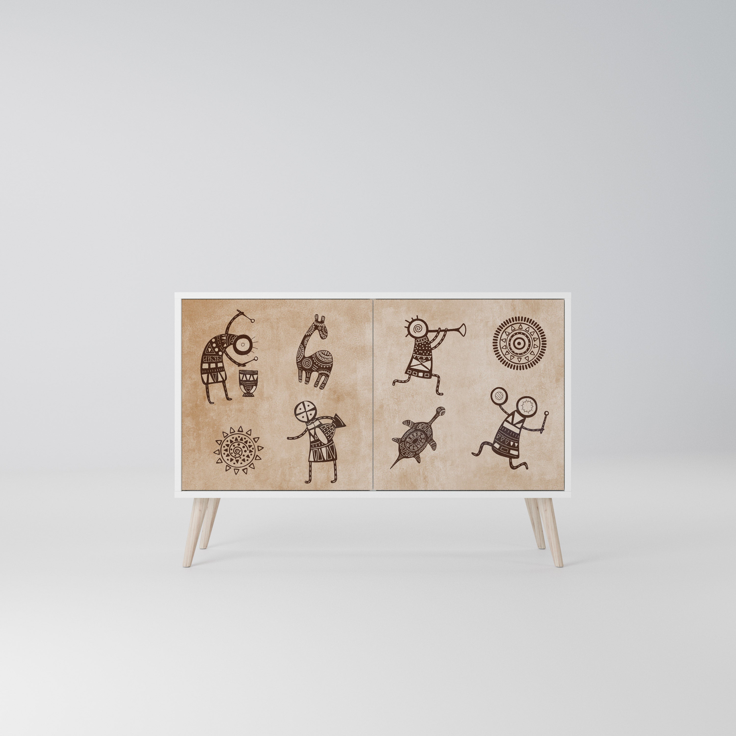 AFRICAN STYLE Komoda 2-drzwiowa korpus Biały