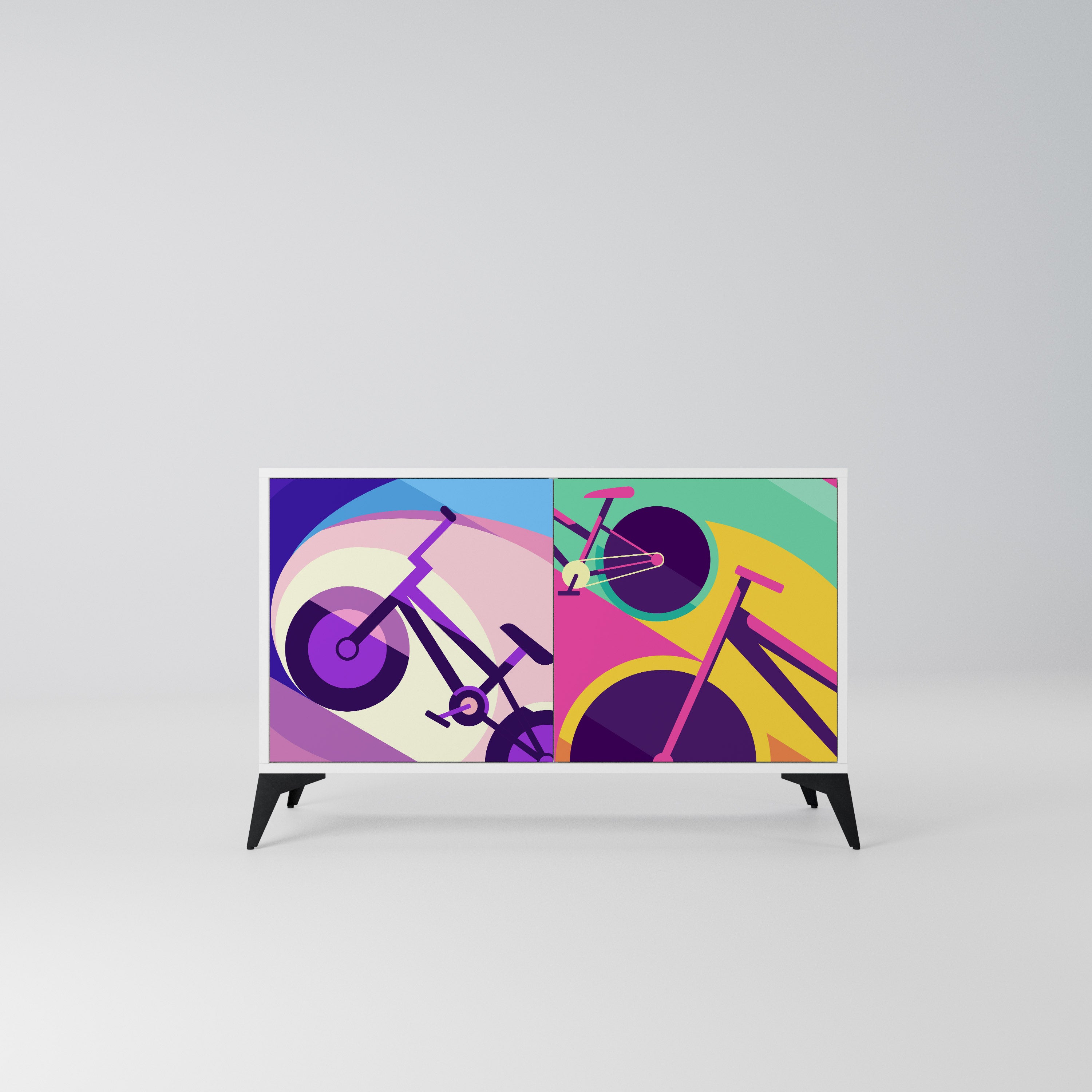 BIKE DREAMS Komoda 2-drzwiowa korpus Biały