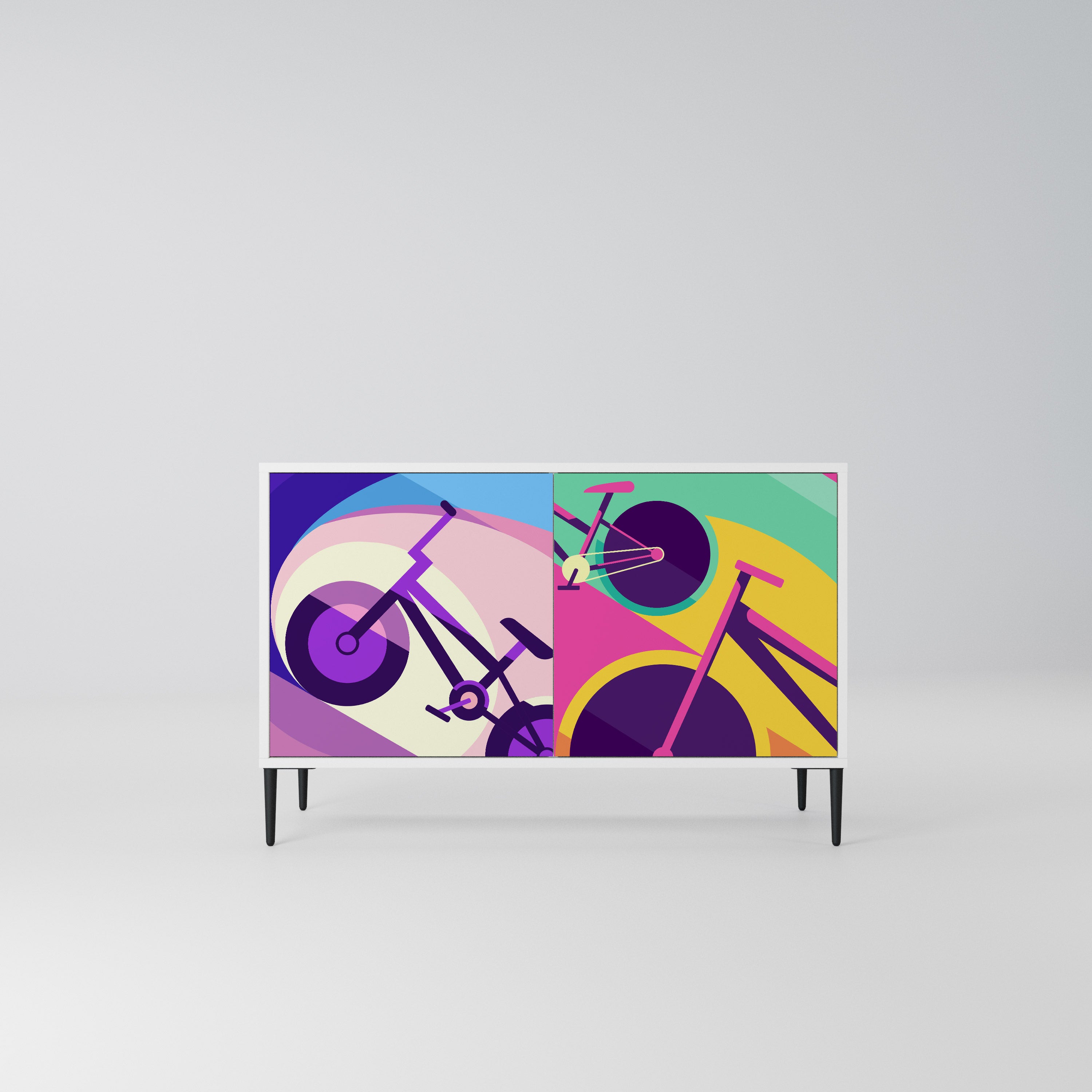 BIKE DREAMS Komoda 2-drzwiowa korpus Biały