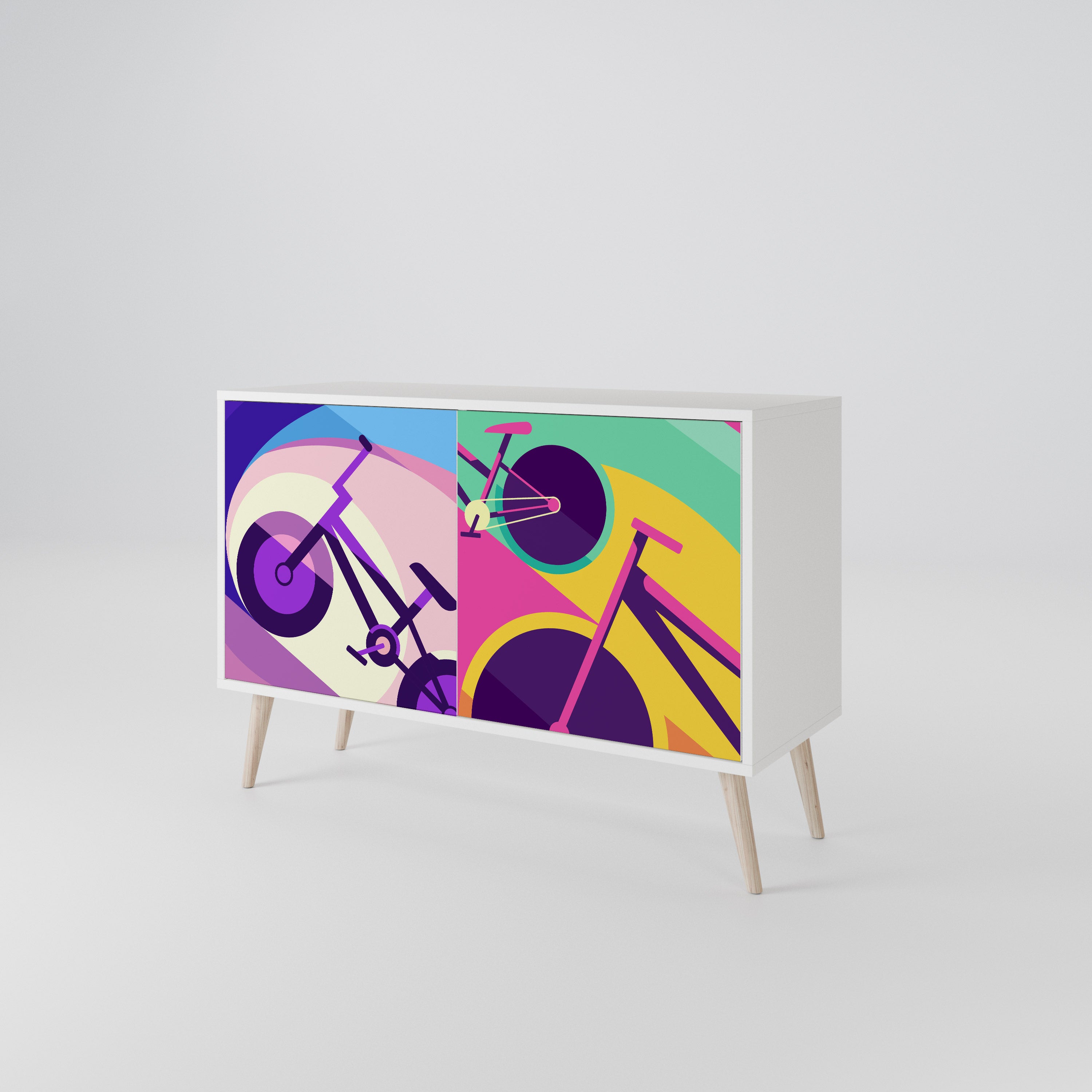 BIKE DREAMS Komoda 2-drzwiowa korpus Biały