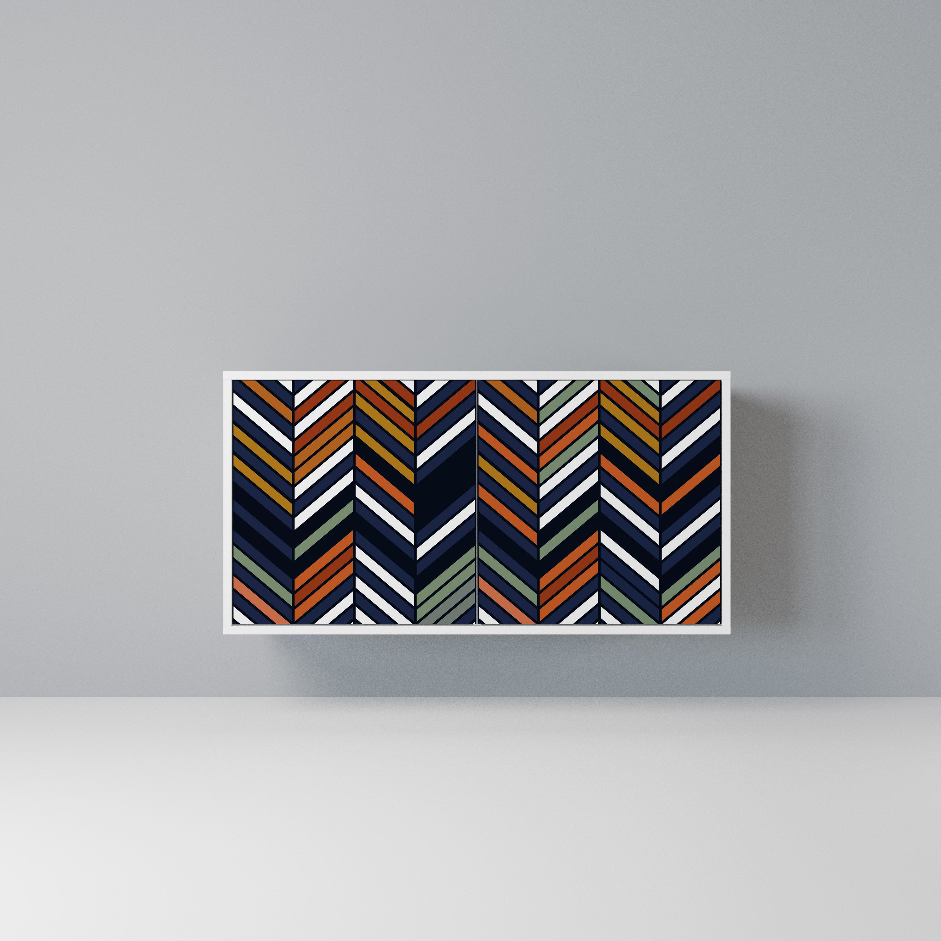 VIBRANT PATCHWORK Komoda 2-drzwiowa korpus Biały