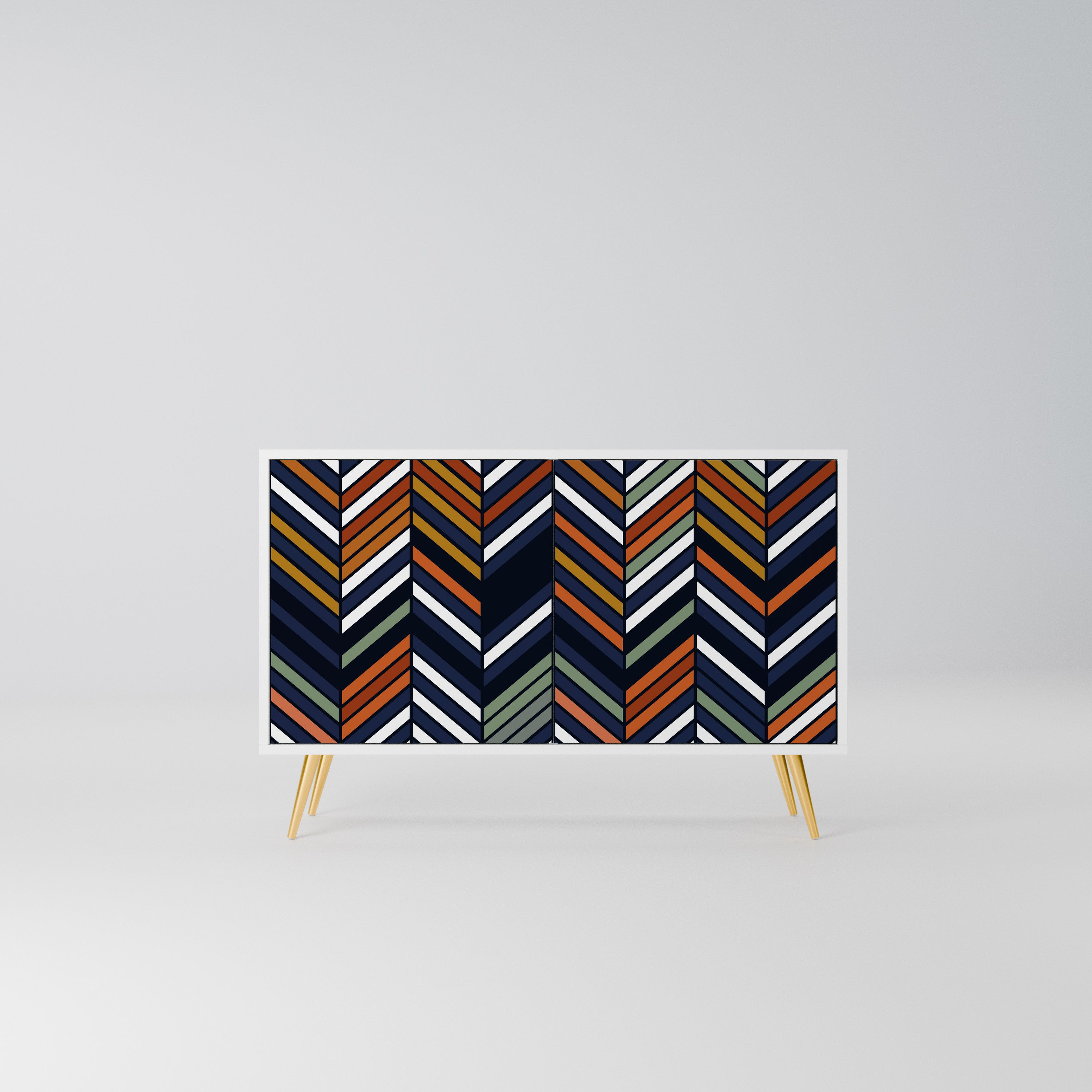 VIBRANT PATCHWORK Komoda 2-drzwiowa korpus Biały