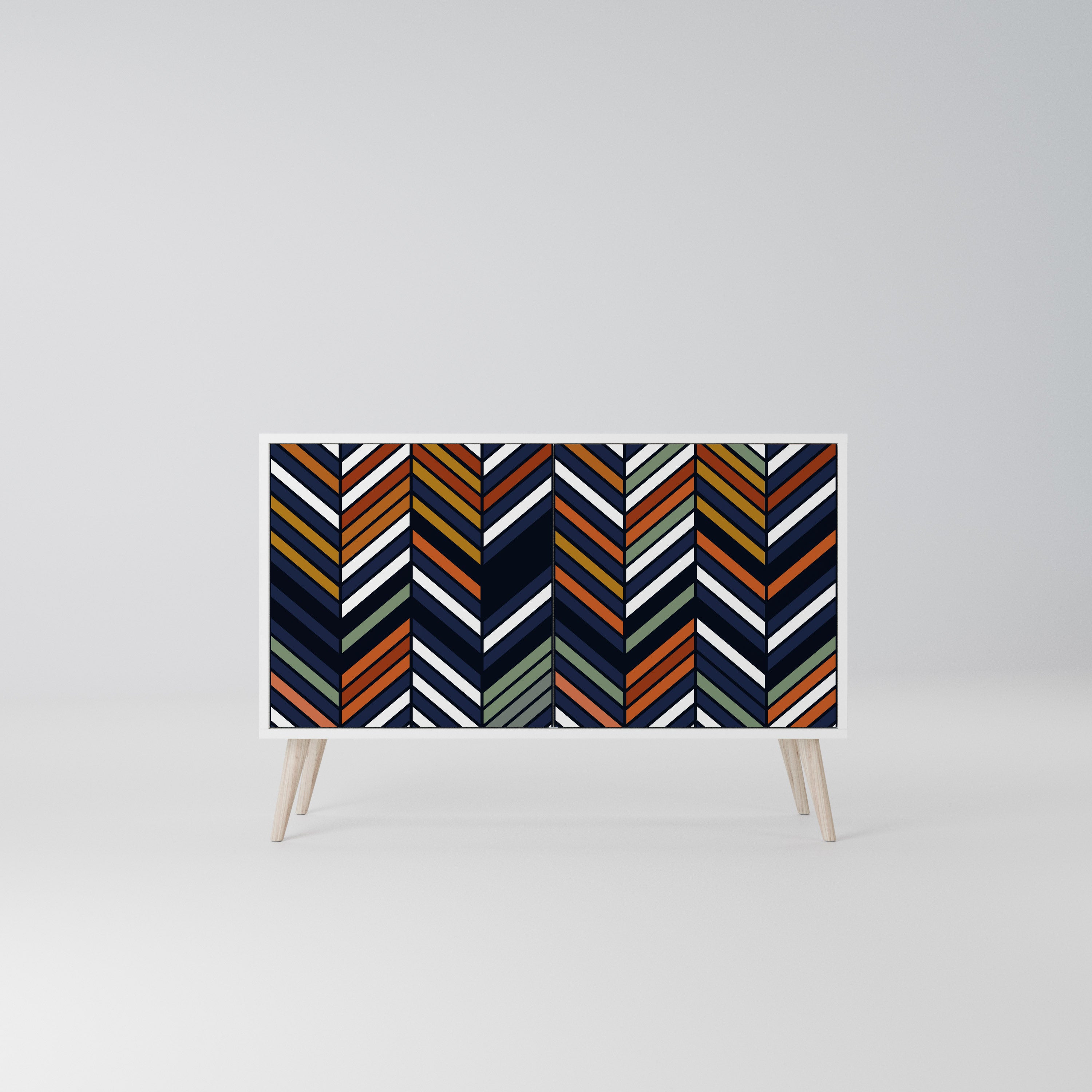 VIBRANT PATCHWORK Komoda 2-drzwiowa korpus Biały
