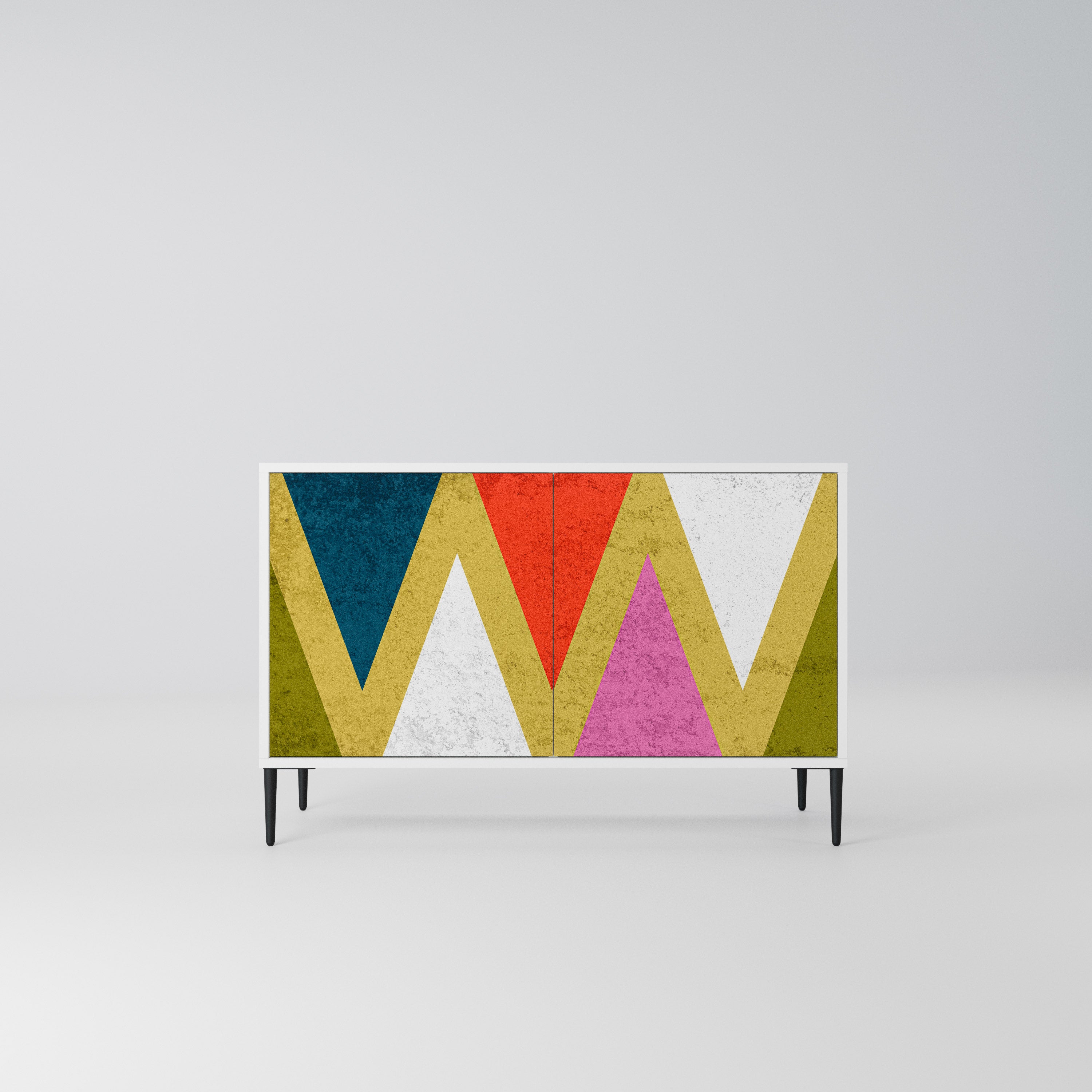 COLORFUL TRIANGLES Komoda 2-drzwiowa korpus Biały