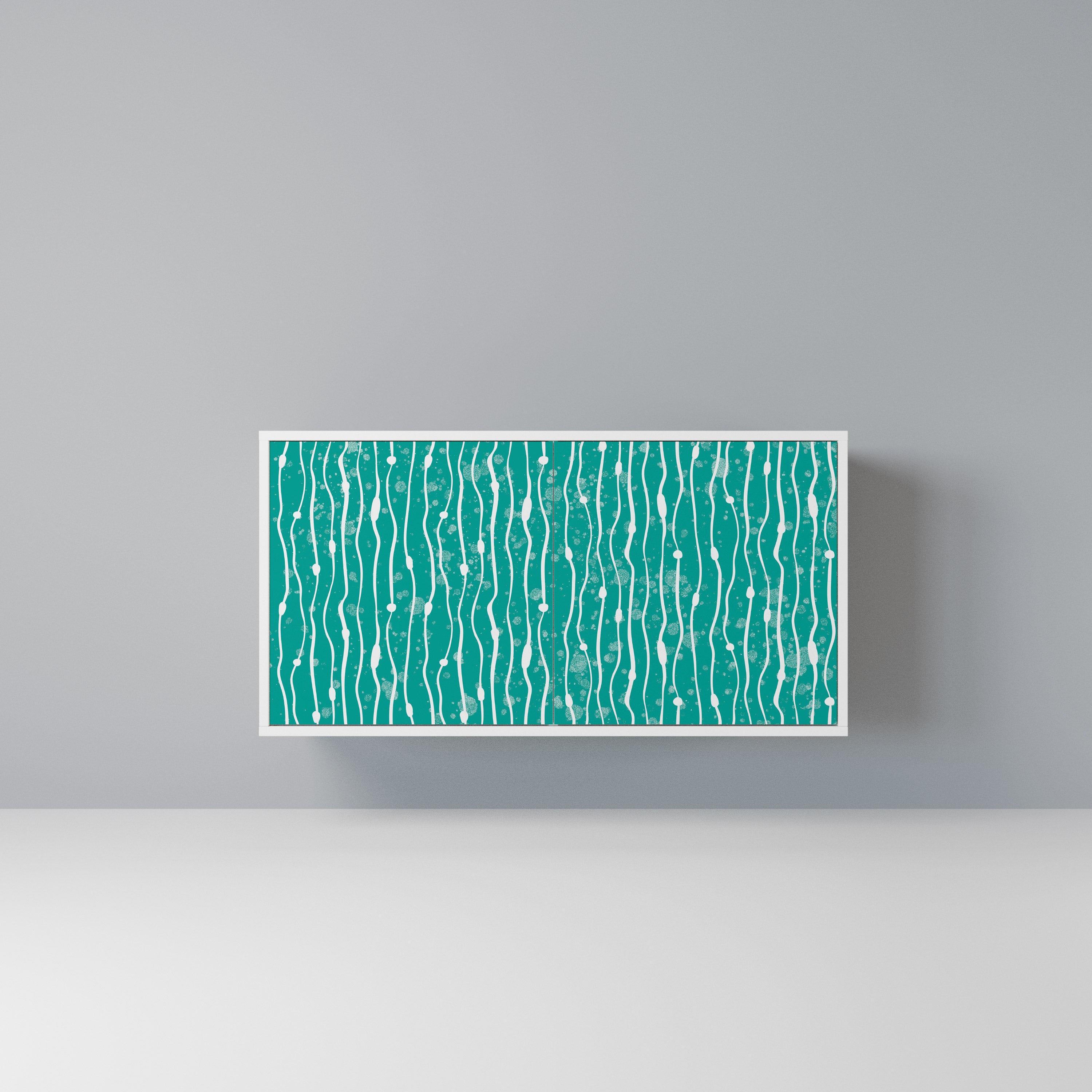 TURQUOISE RAIN Komoda 2-drzwiowa korpus Biały