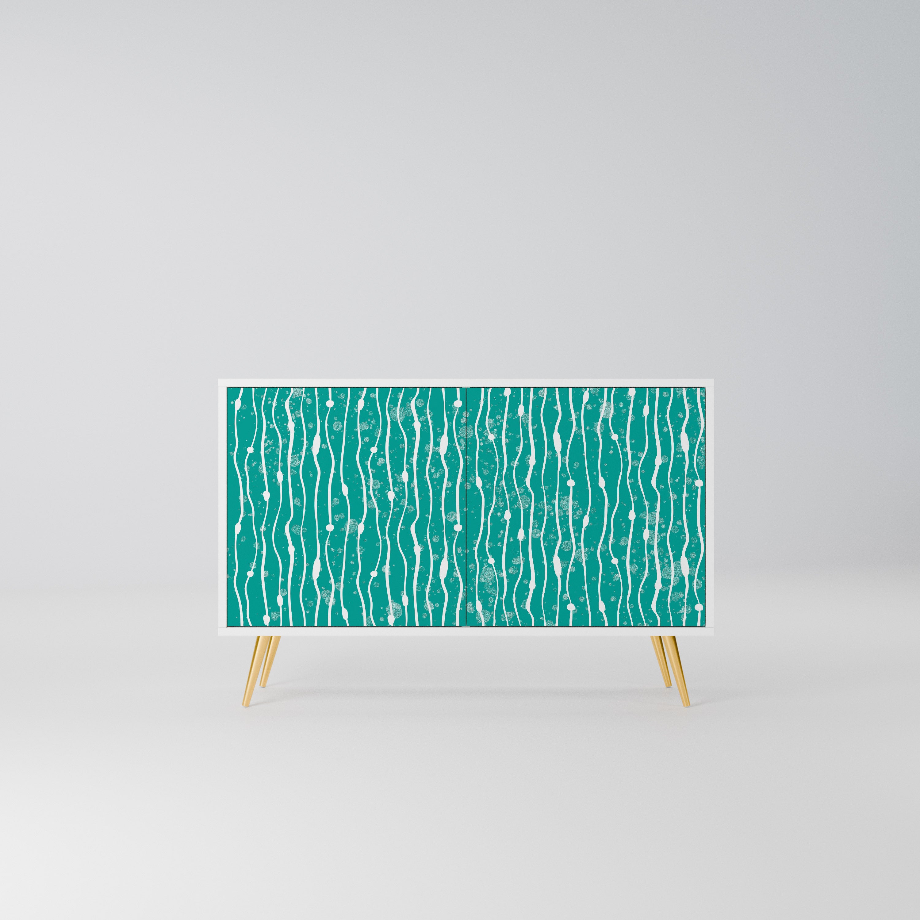 TURQUOISE RAIN Komoda 2-drzwiowa korpus Biały