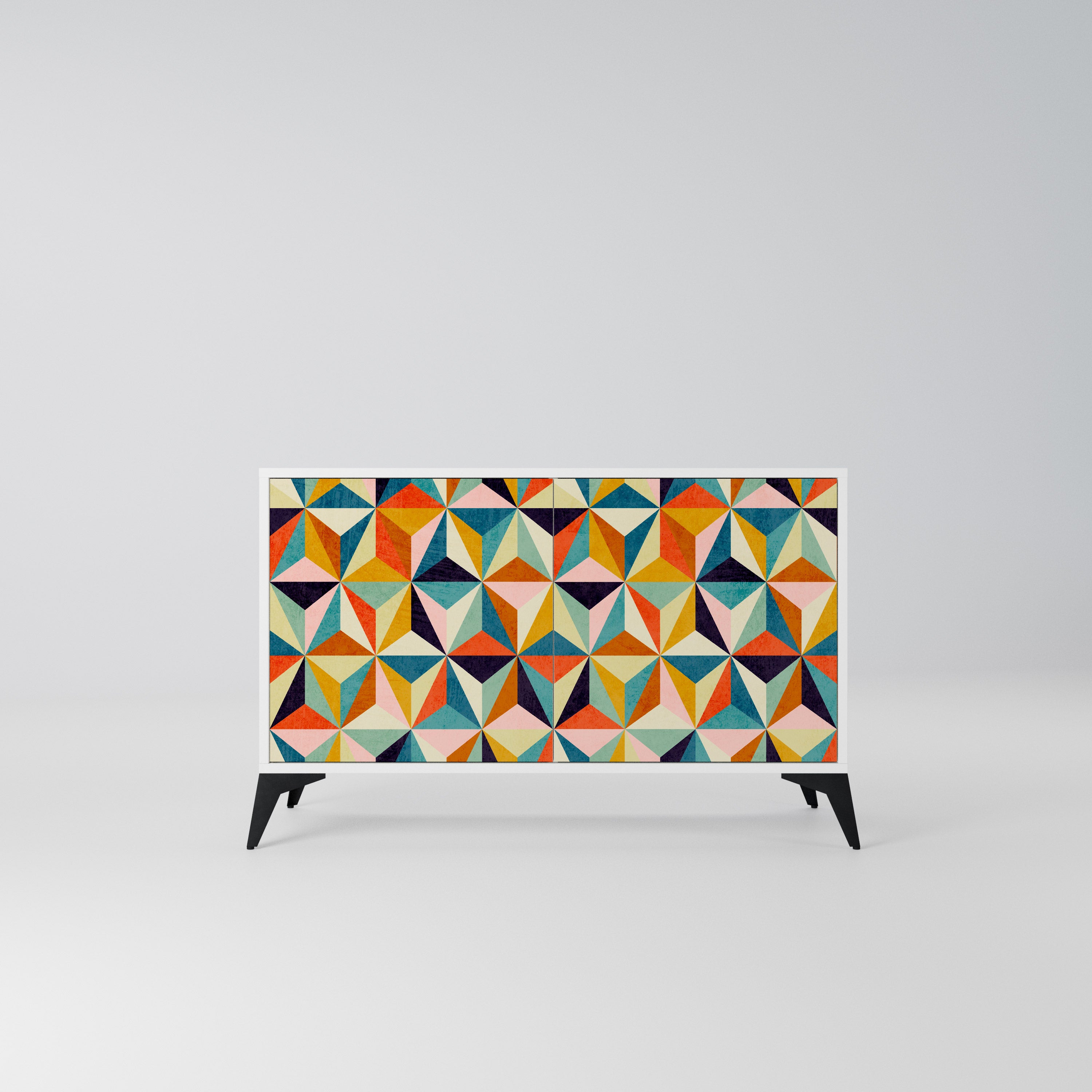 TESSELATE TREASURES Komoda 2-drzwiowa korpus Biały
