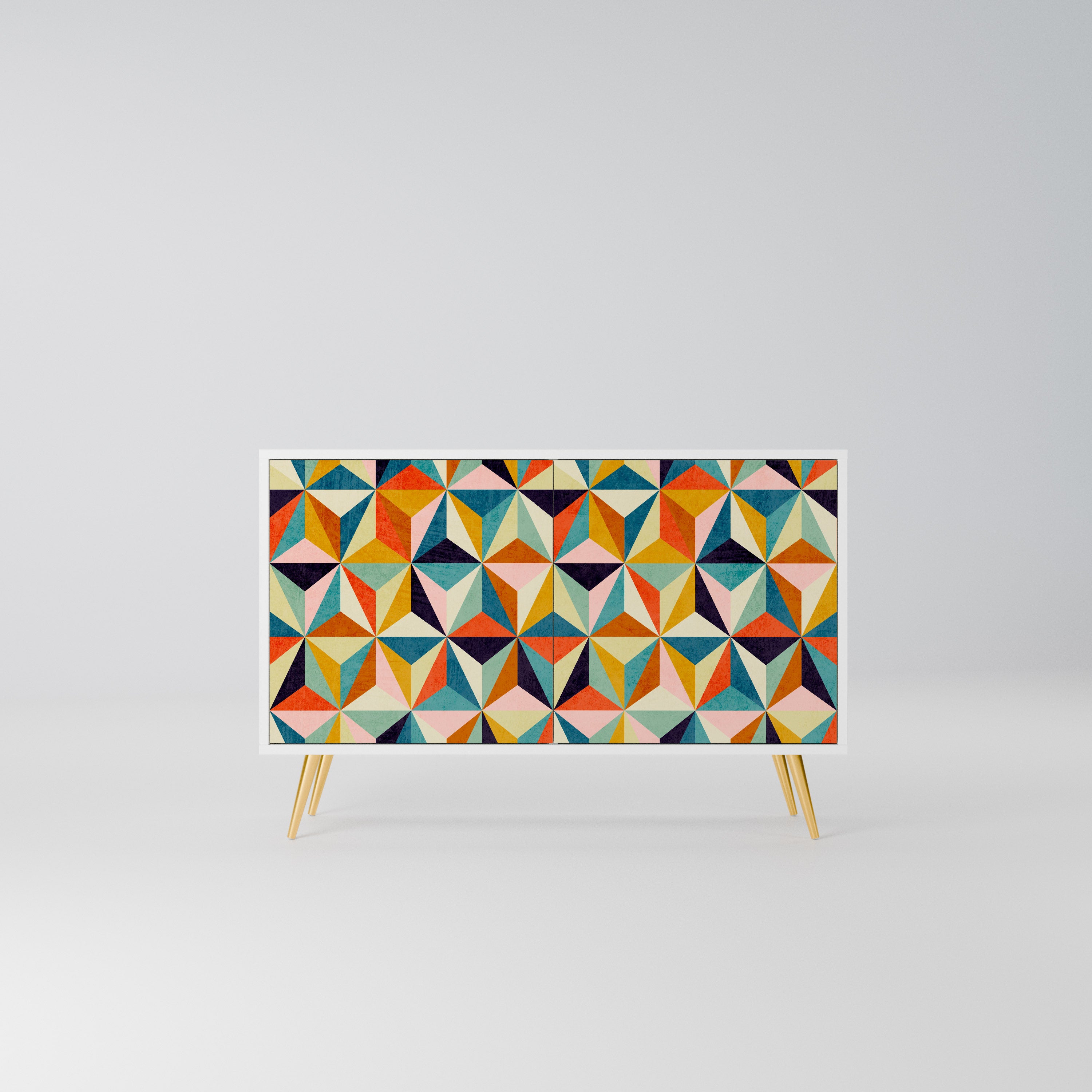 TESSELATE TREASURES Komoda 2-drzwiowa korpus Biały