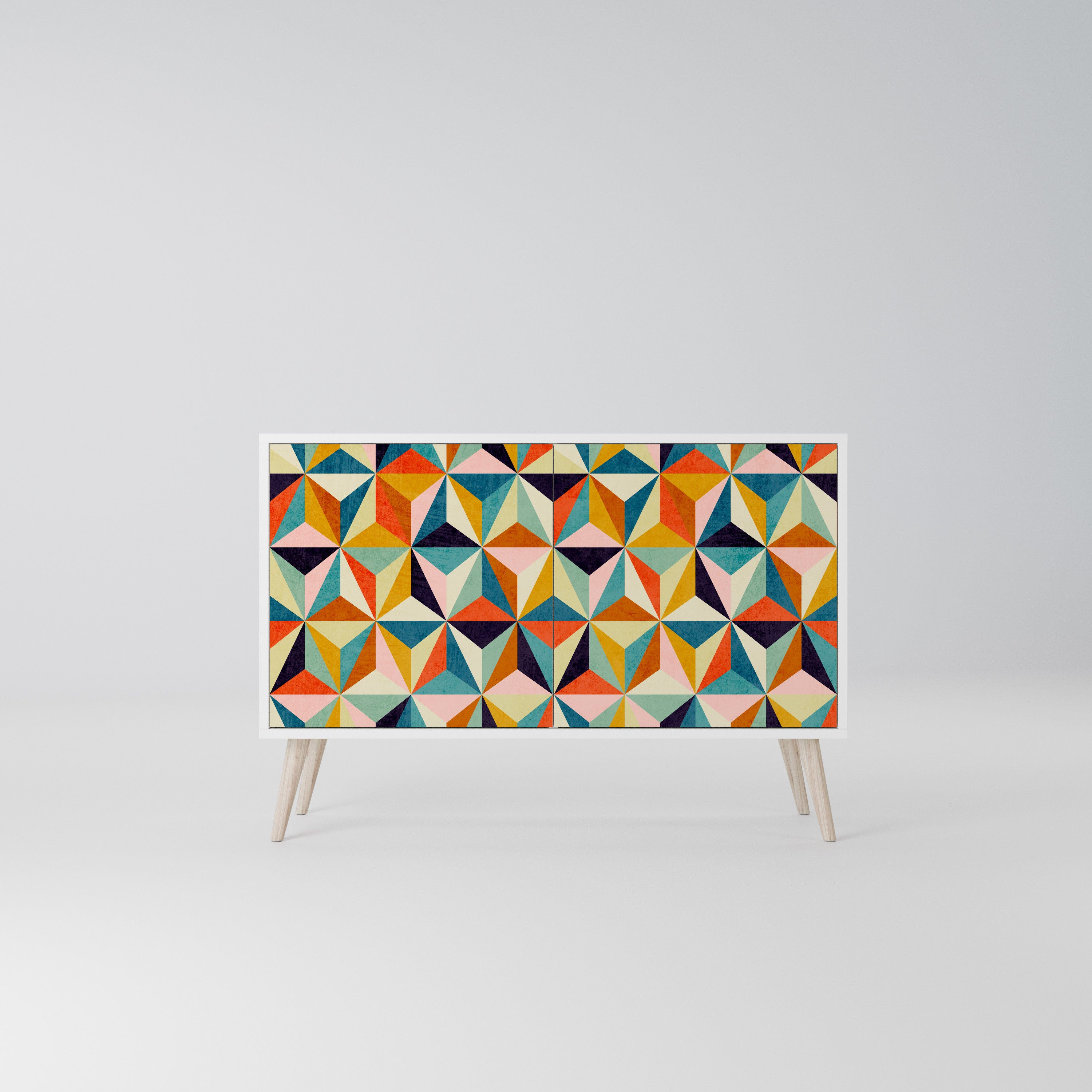 TESSELATE TREASURES Komoda 2-drzwiowa korpus Biały