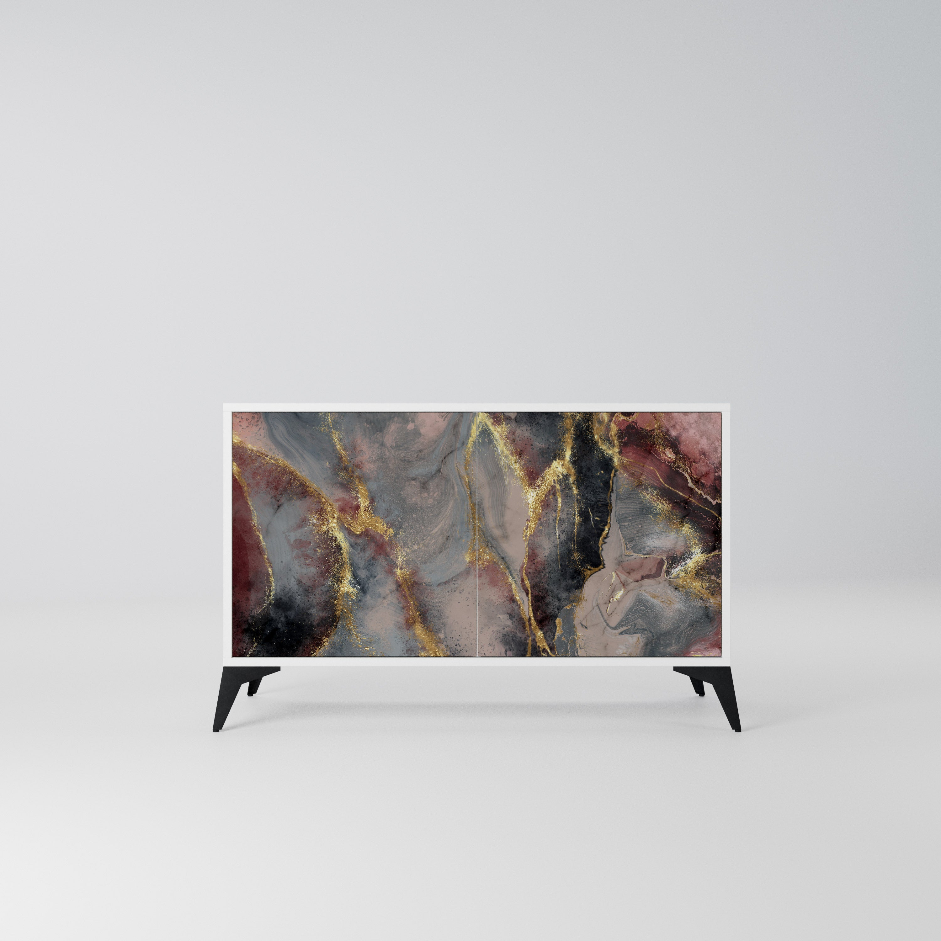 GOLDEN TIDES Komoda 2-drzwiowa korpus Biały