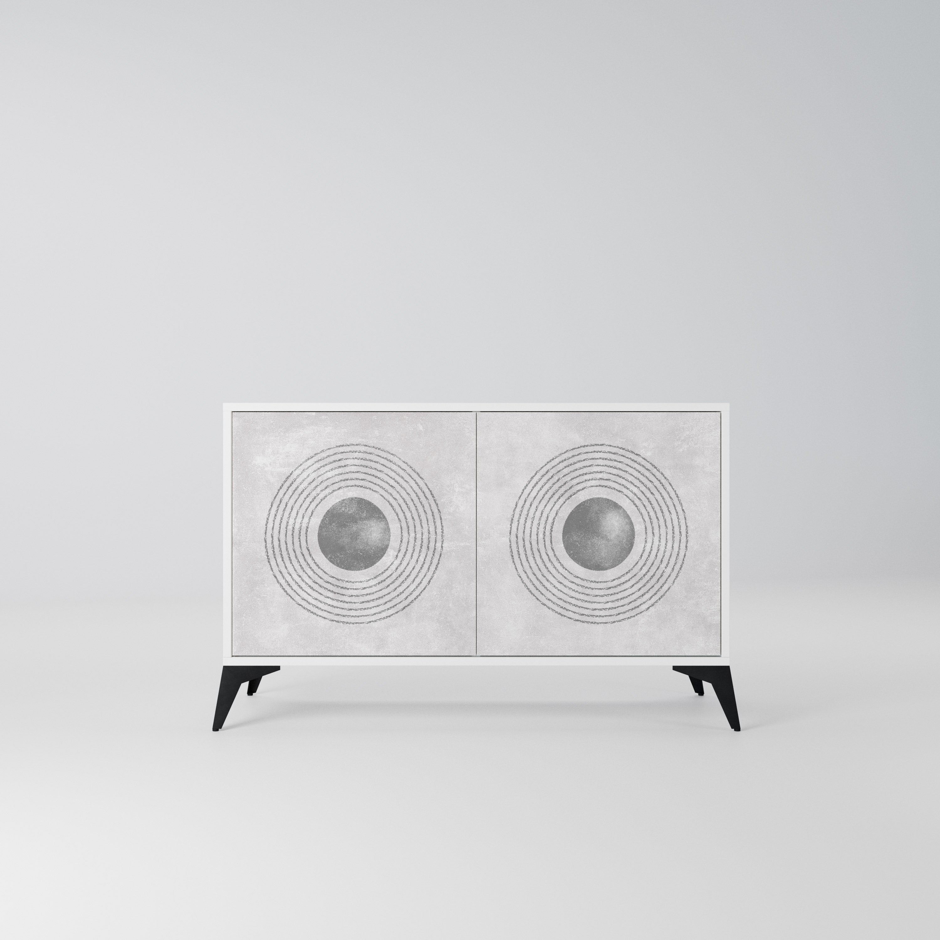 SOLID CIRCLES Komoda 2-drzwiowa korpus Biały