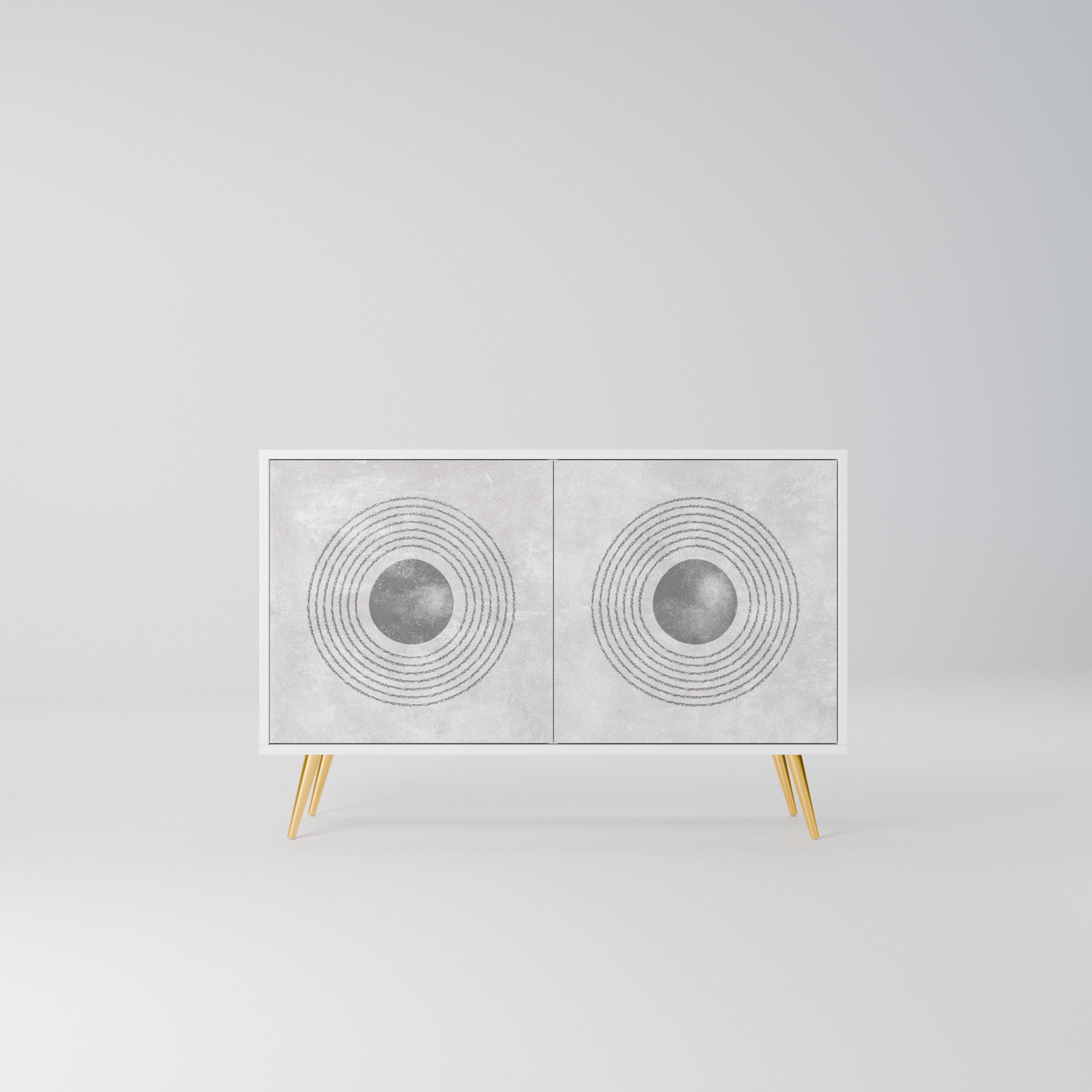 SOLID CIRCLES Komoda 2-drzwiowa korpus Biały