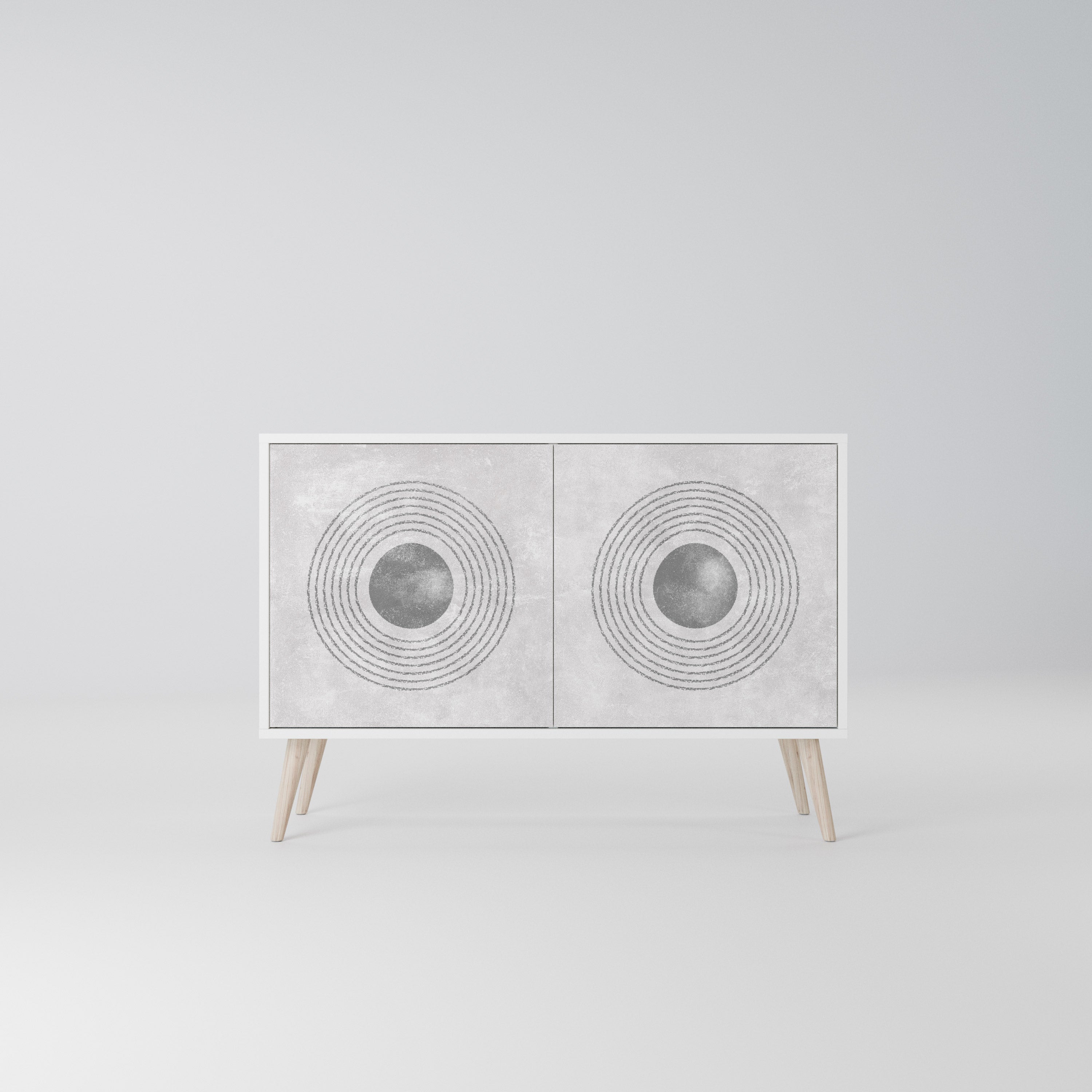 SOLID CIRCLES Komoda 2-drzwiowa korpus Biały