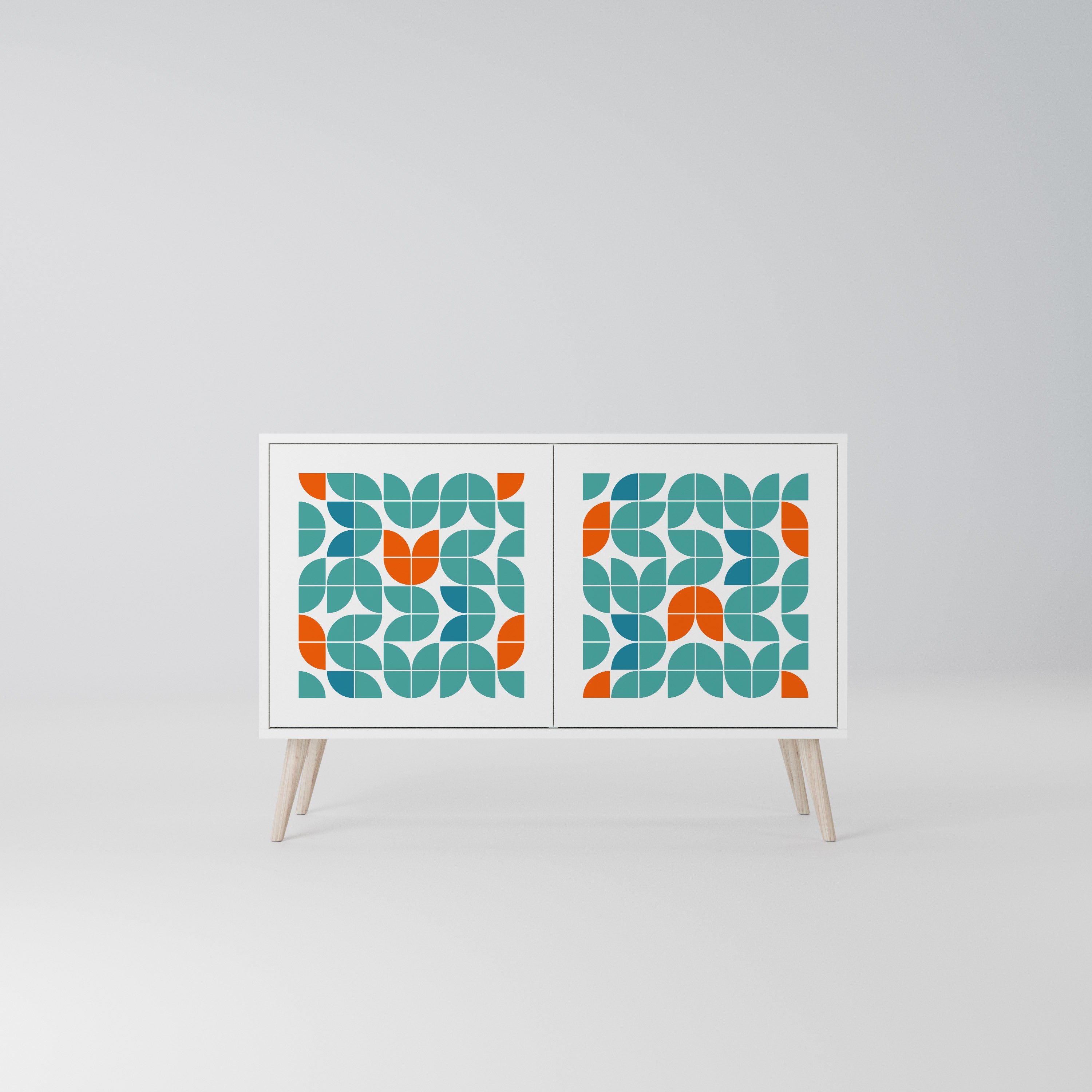 BE THE CHANGE Komoda 2-drzwiowa korpus Biały