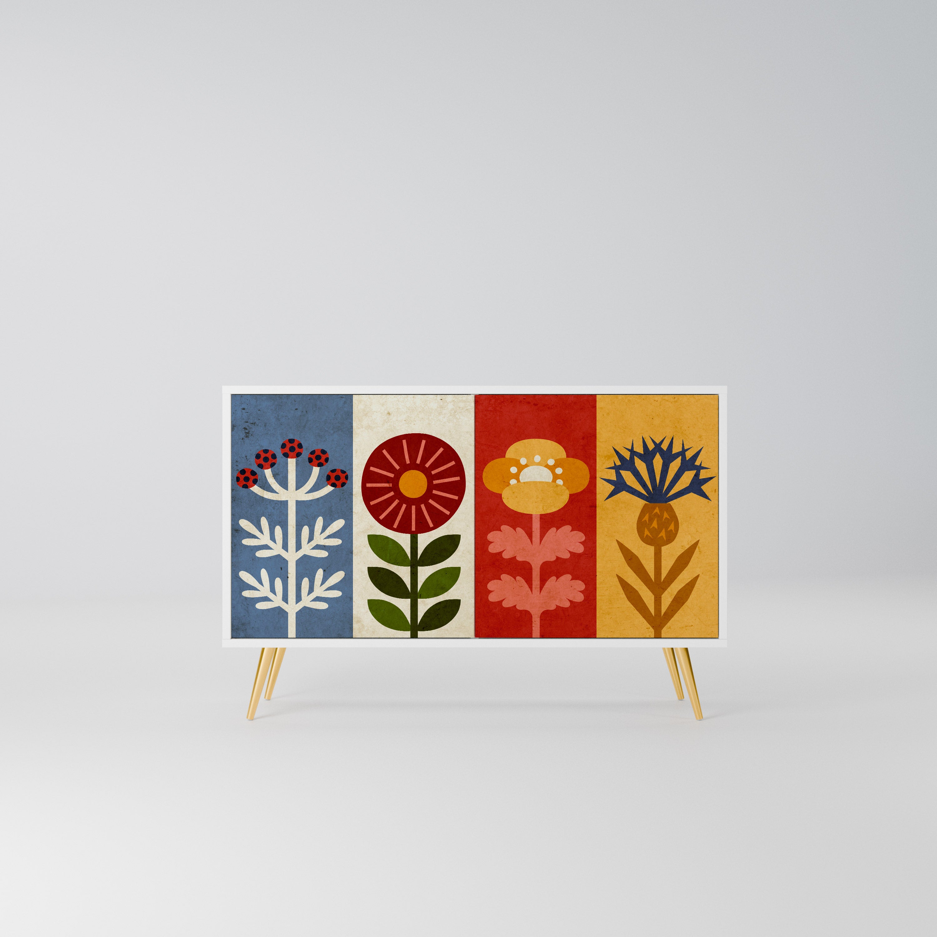 SCANDIC FLOWERET Komoda 2-drzwiowa korpus Biały