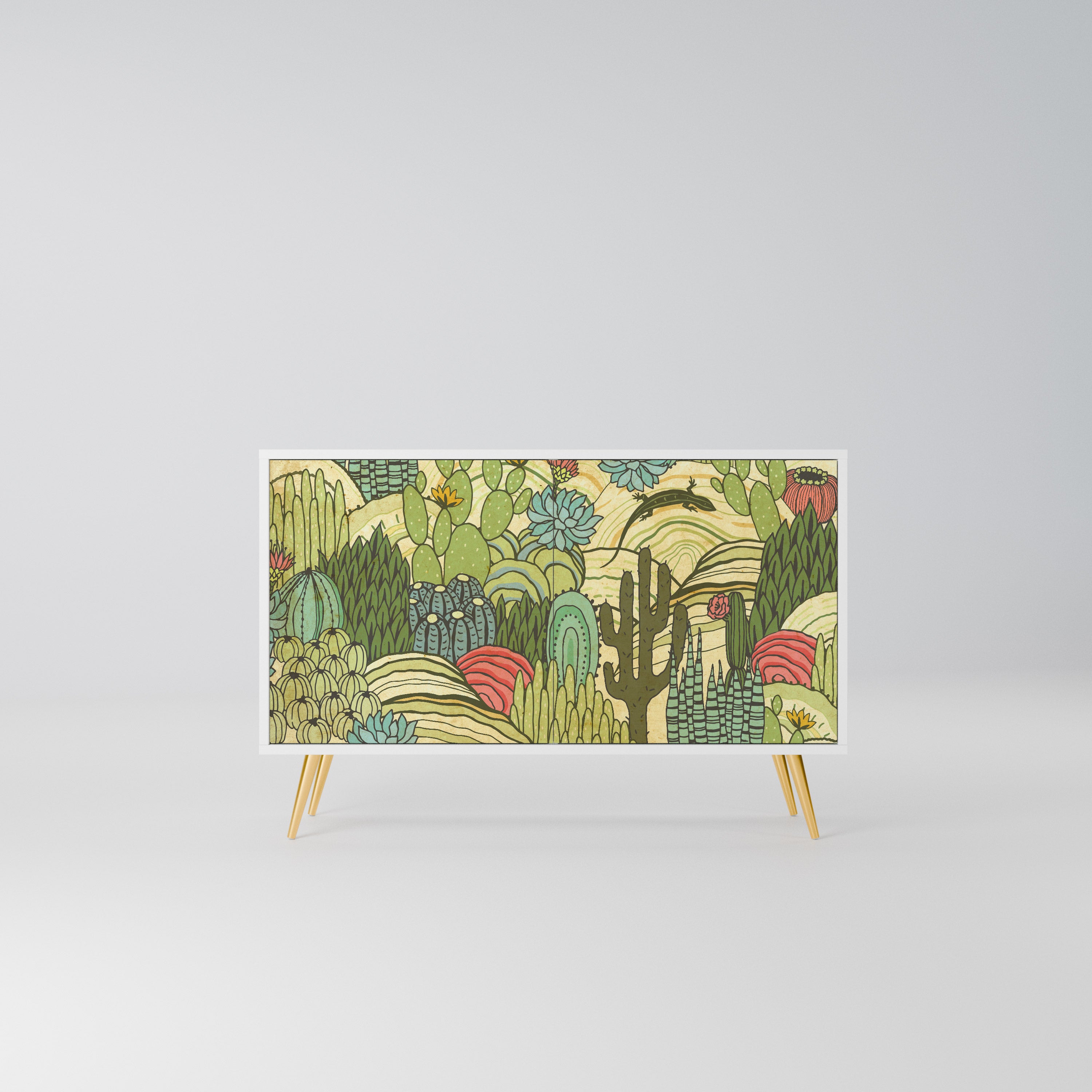 SUCCULENTS KALEIDOSCOPE Komoda 2-drzwiowa korpus Biały