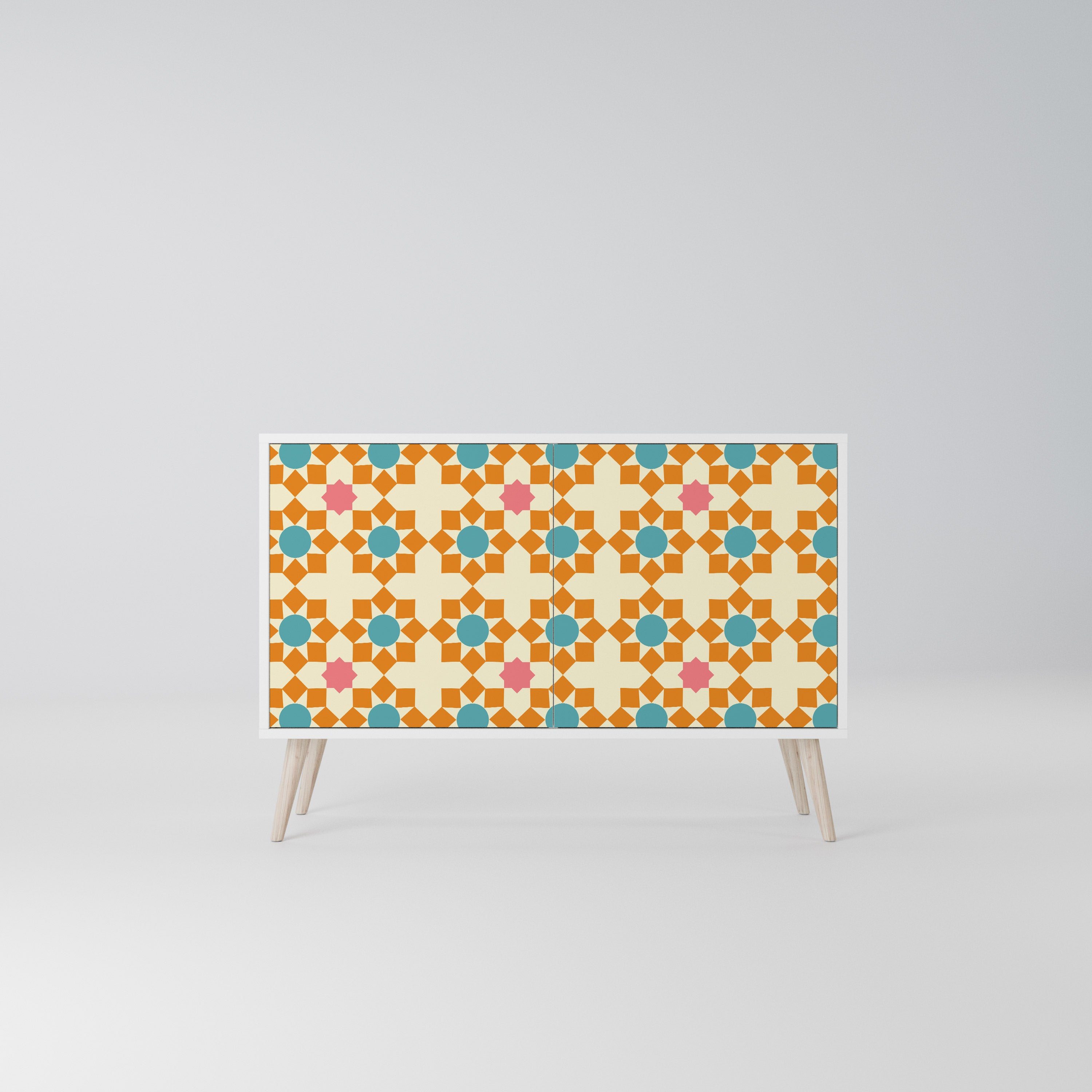 FLORAL DECOR Komoda 2-drzwiowa korpus Biały