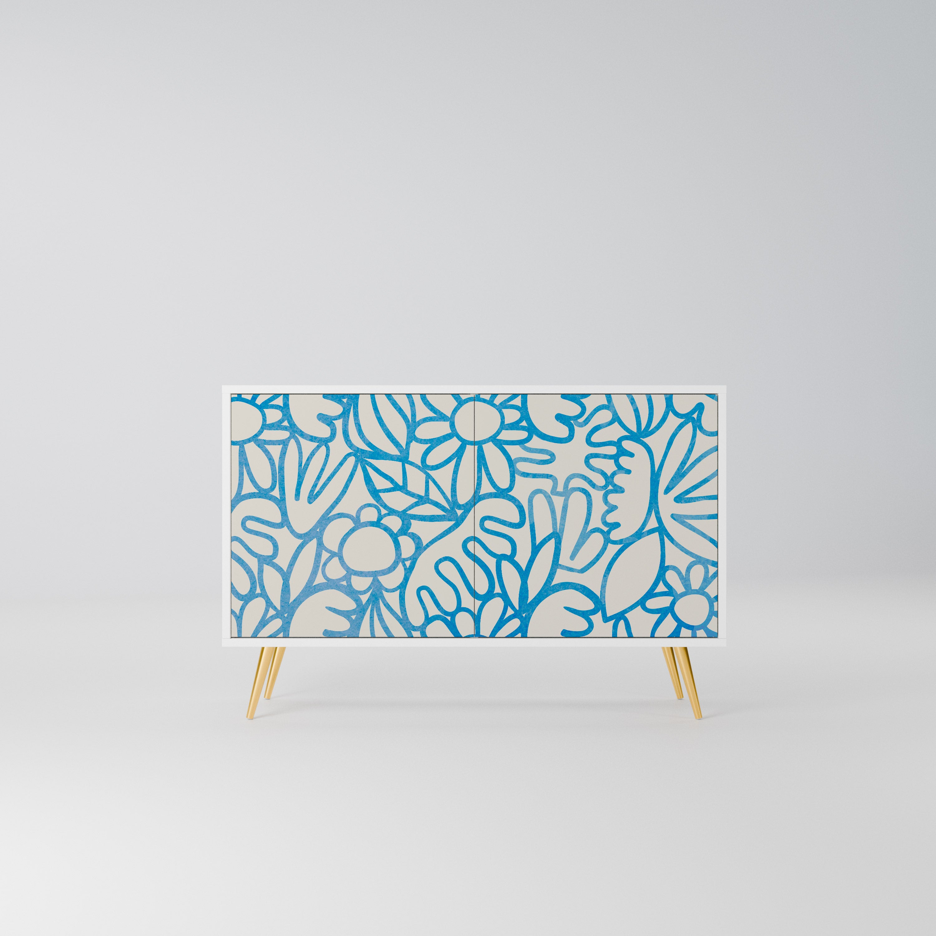 BLOOMY MORNING Komoda 2-drzwiowa korpus Biały