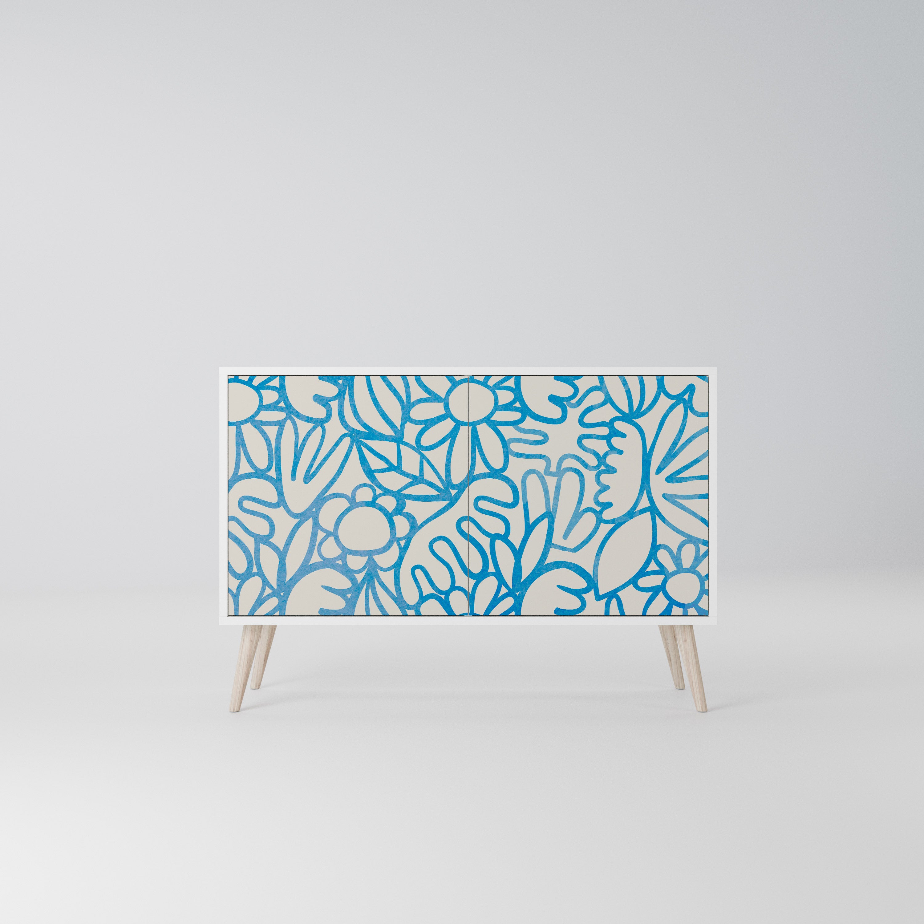 BLOOMY MORNING Komoda 2-drzwiowa korpus Biały