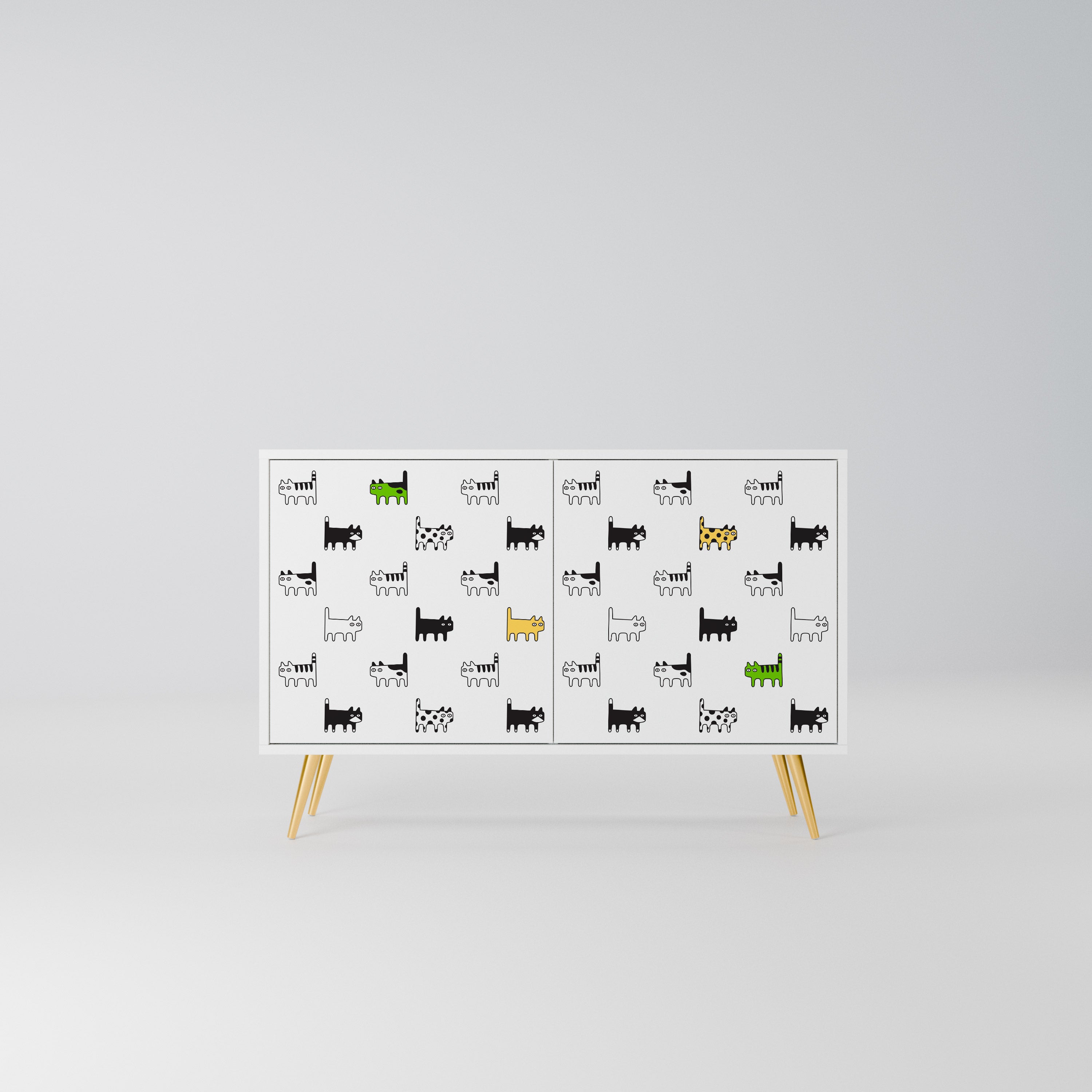 CATS COMPILATION Komoda 2-drzwiowa korpus Biały