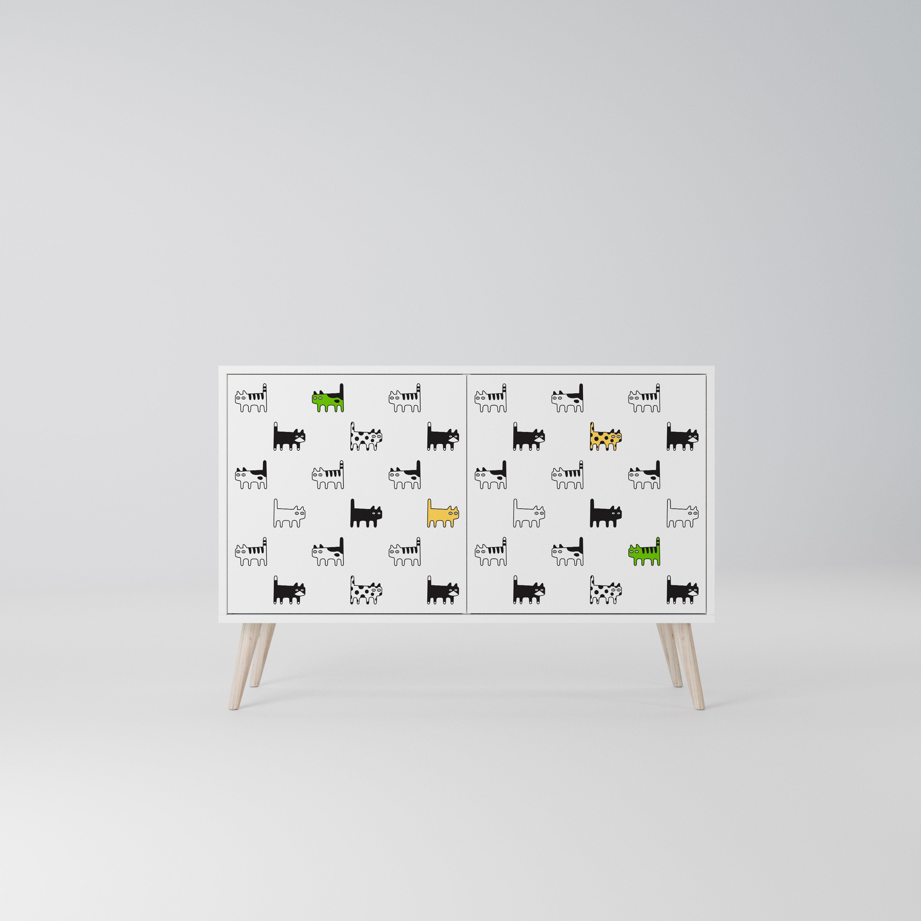 CATS COMPILATION Komoda 2-drzwiowa korpus Biały