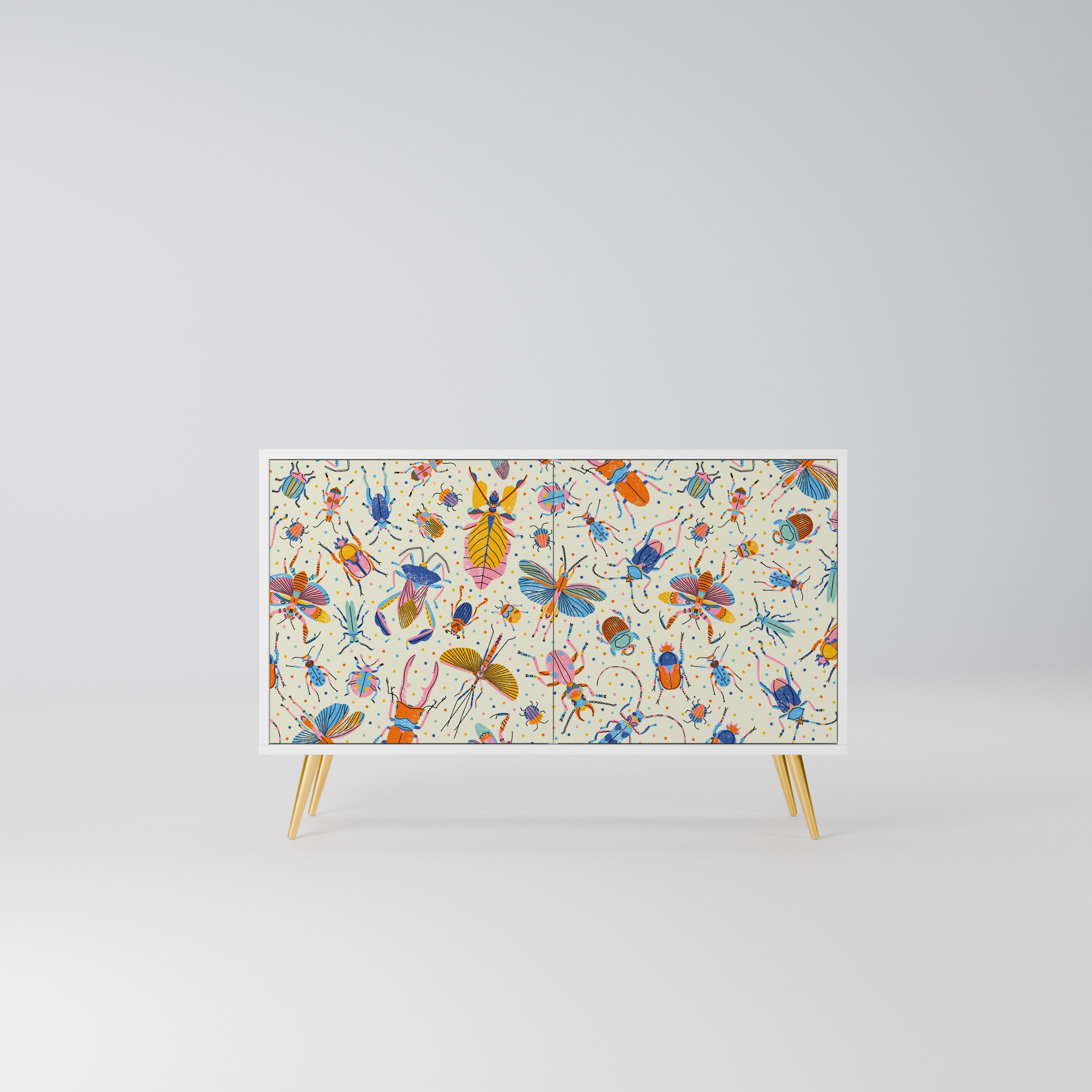 COLORFUL INSECTS Komoda 2-drzwiowa korpus Biały