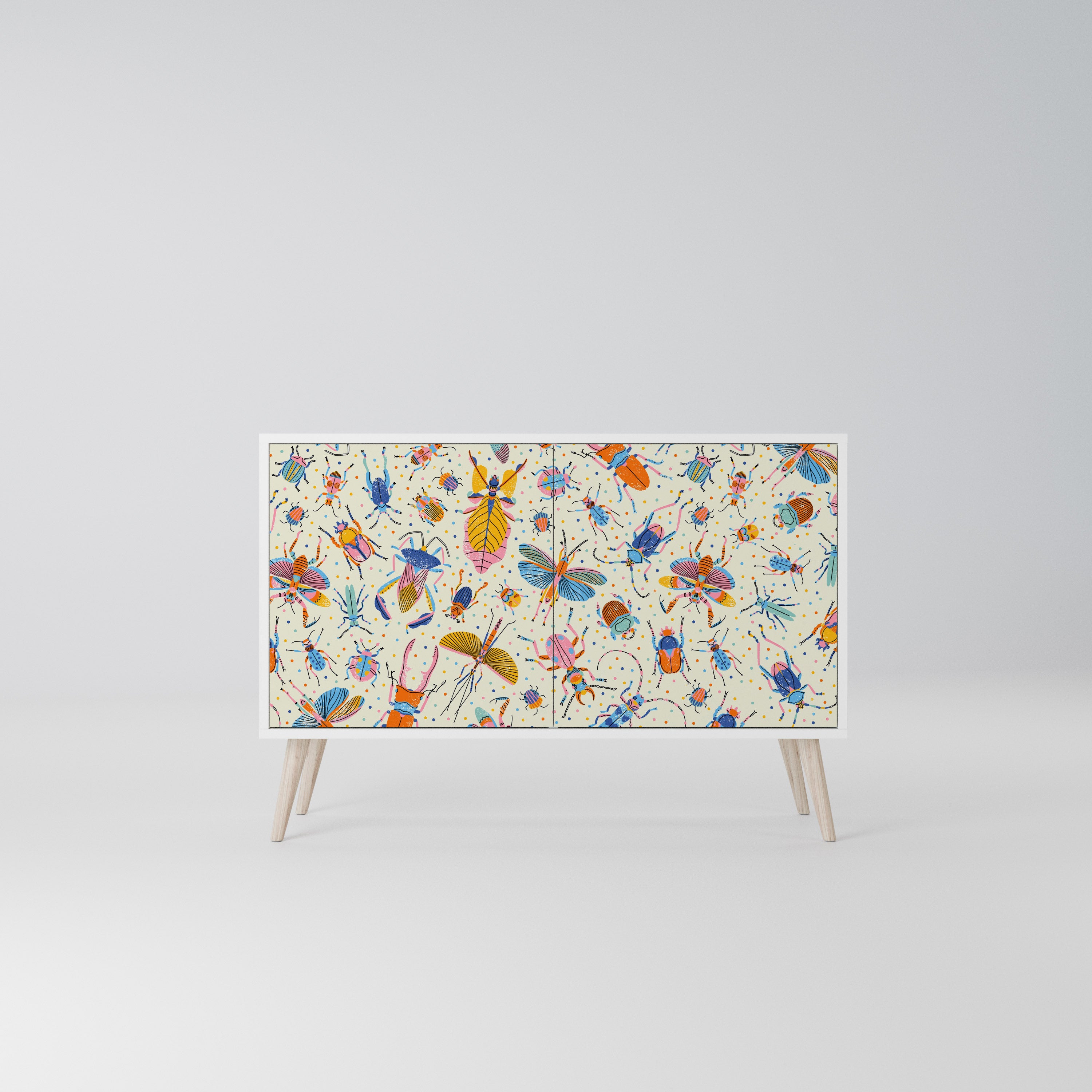 COLORFUL INSECTS Komoda 2-drzwiowa korpus Biały