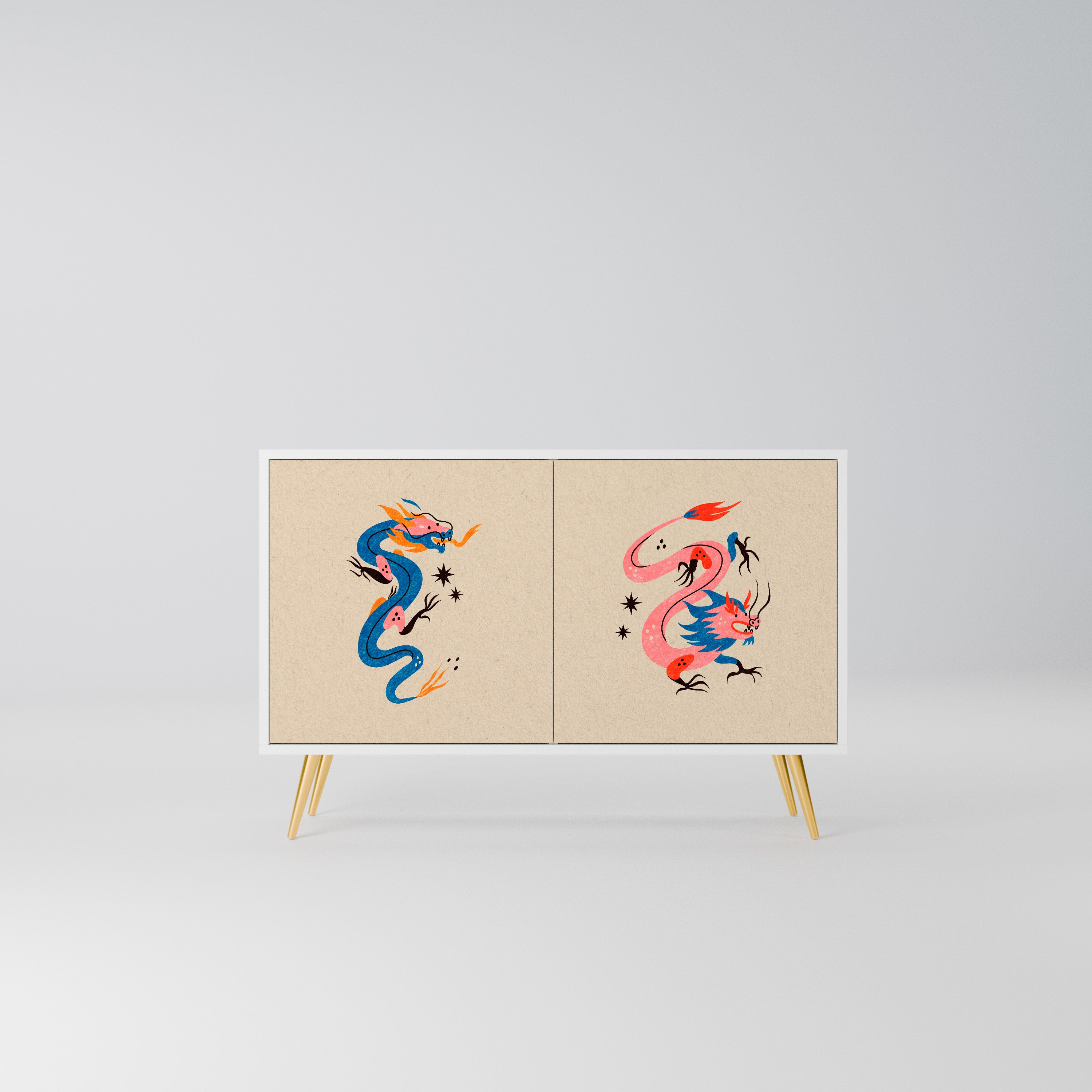 MYTHOLOGICAL CREATURES Komoda 2-drzwiowa korpus Biały