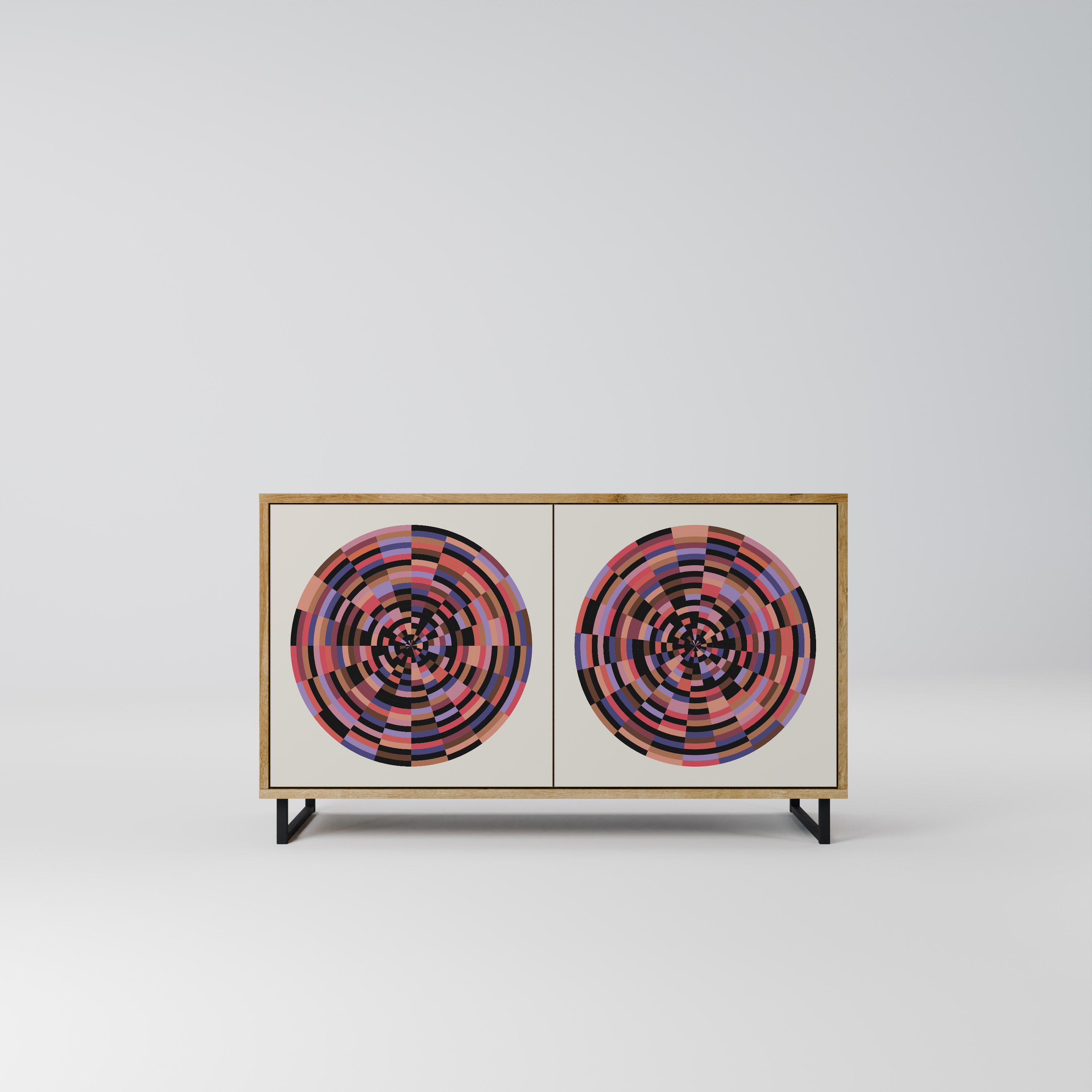 BROWN CIRCLES Komoda 2-drzwiowa