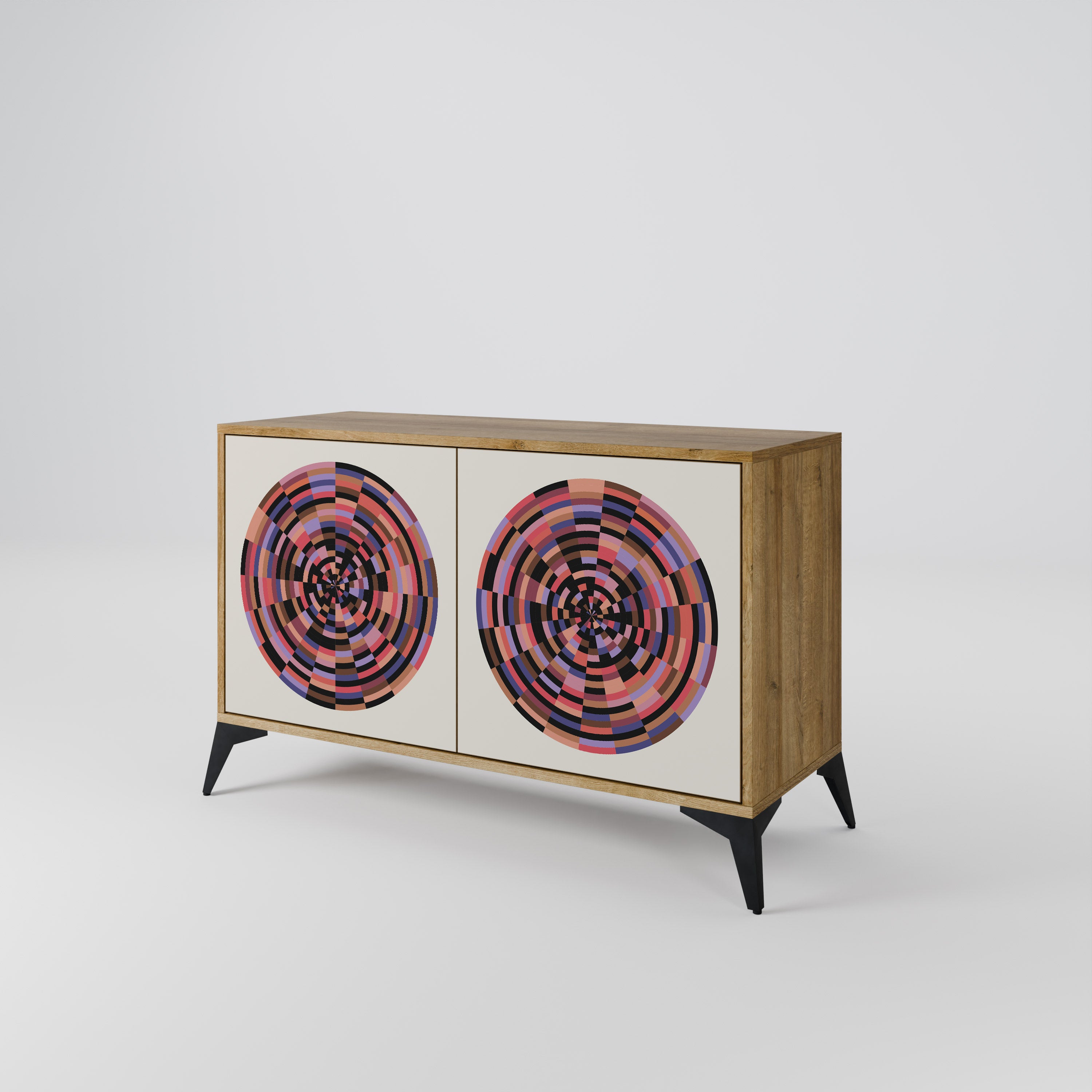 BROWN CIRCLES Komoda 2-drzwiowa